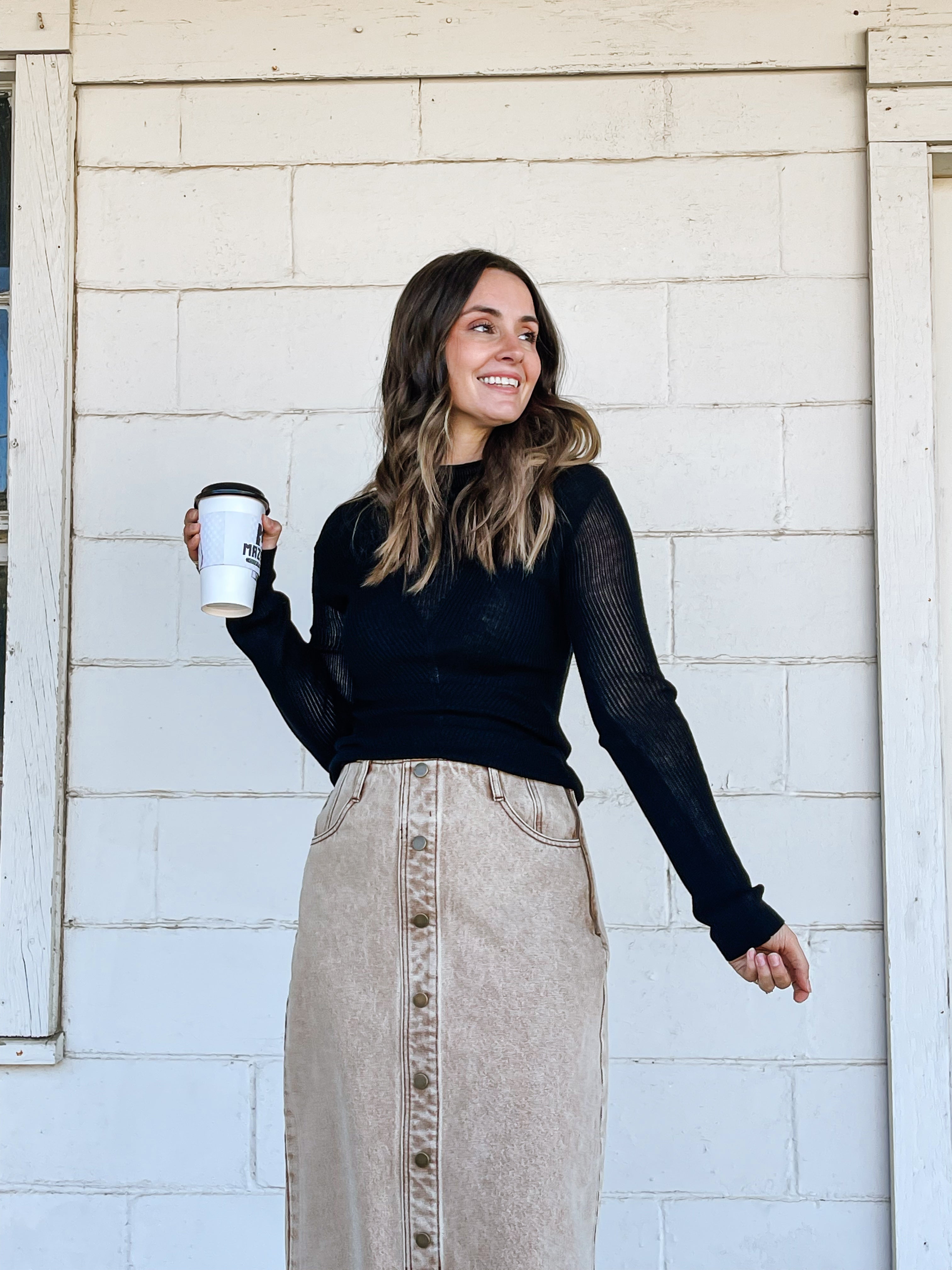 Black Mock Neck – The Palm Social Collection