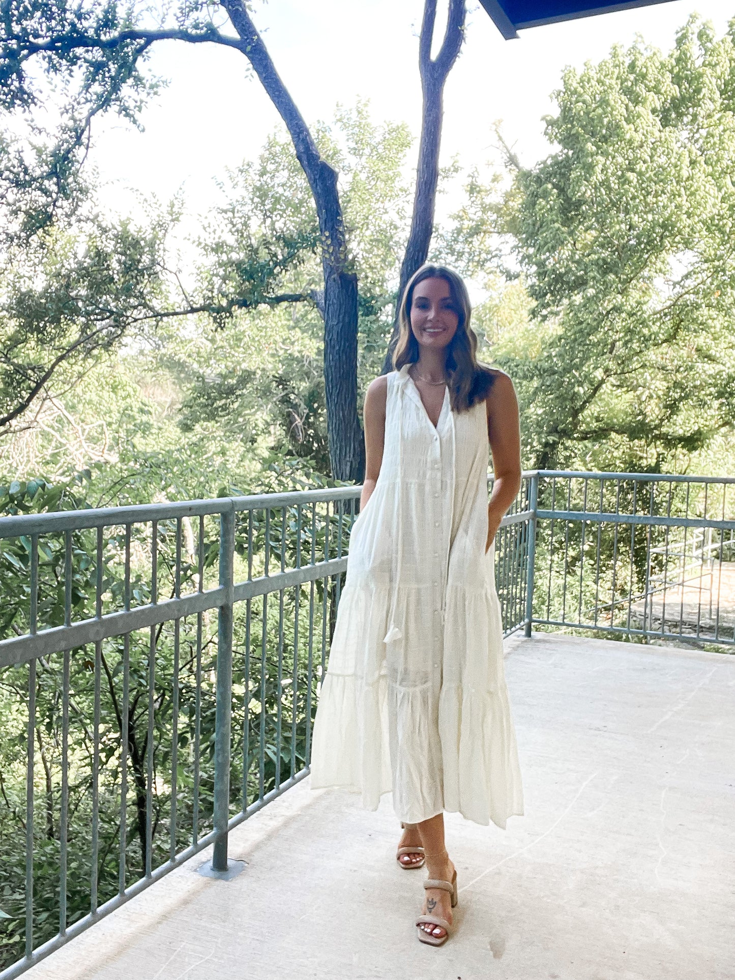 Cloud Button Dress