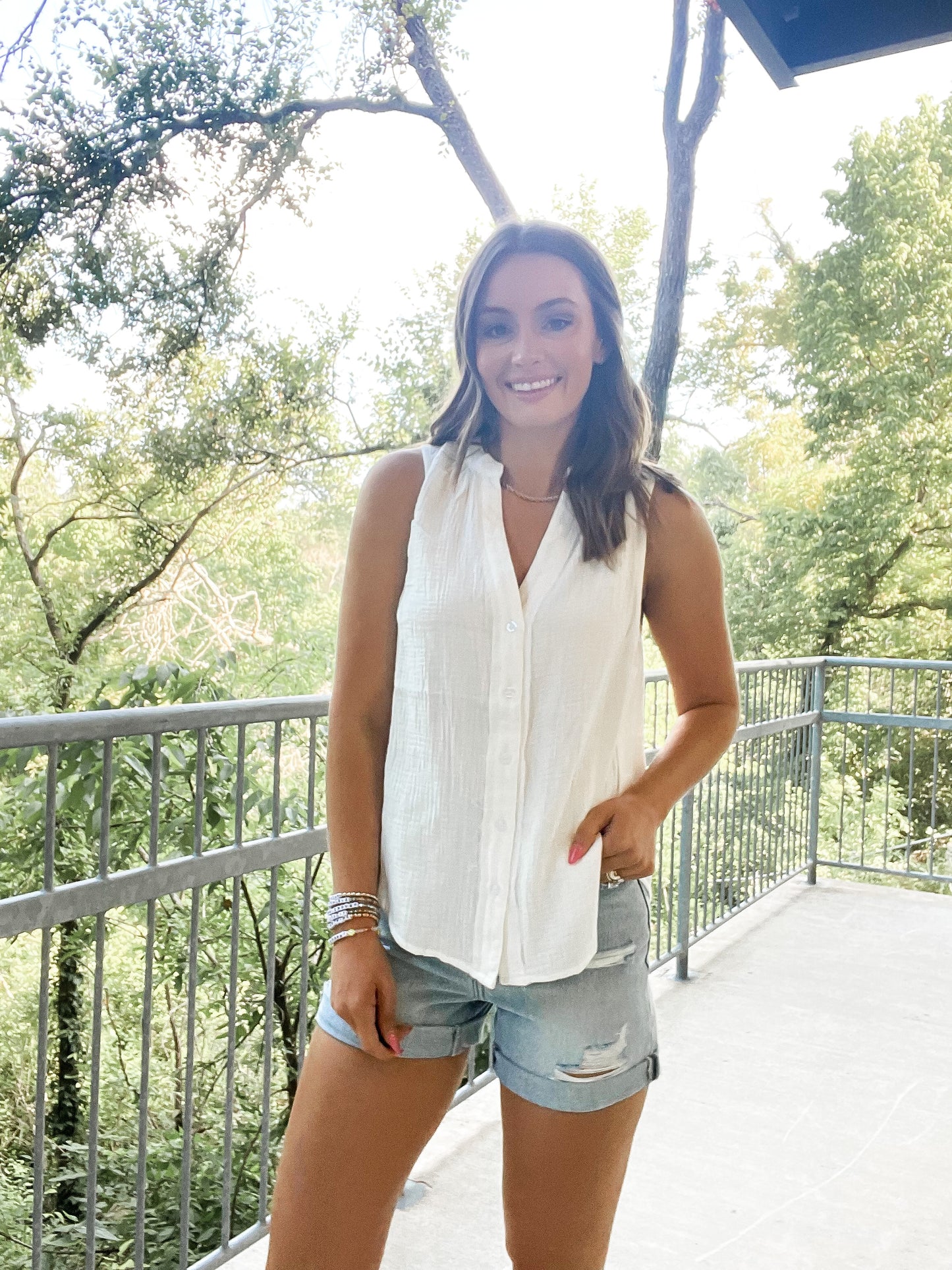 Classic Button Tank