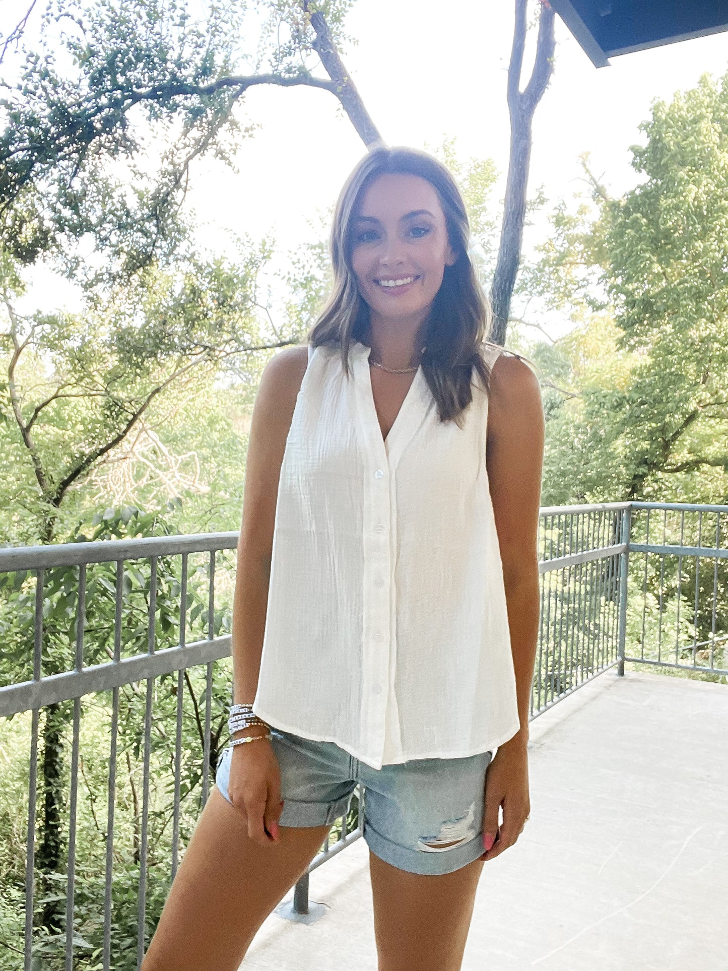 Classic Button Tank