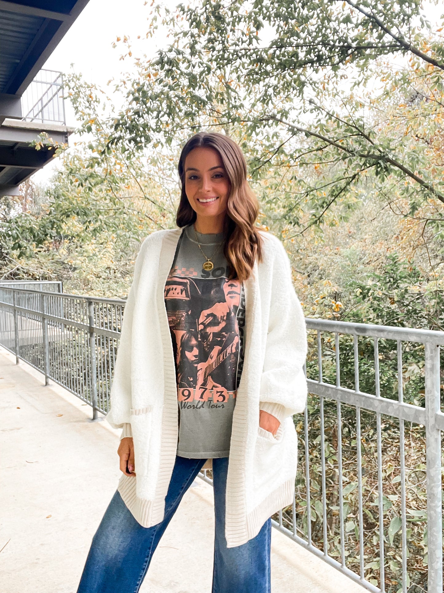 White Trimmed Cardigan