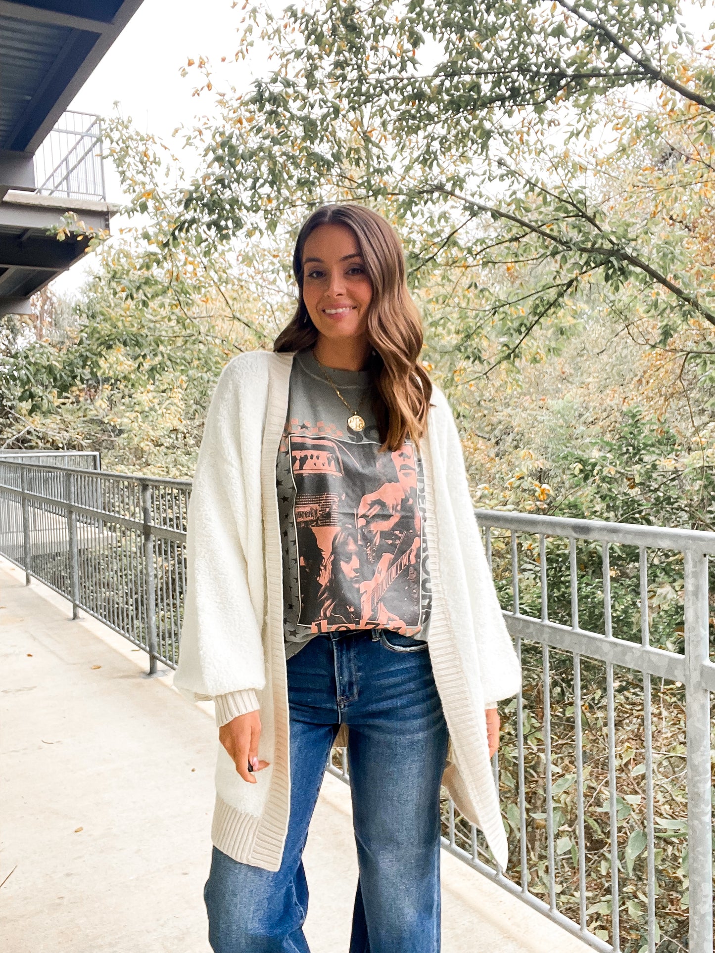 White Trimmed Cardigan