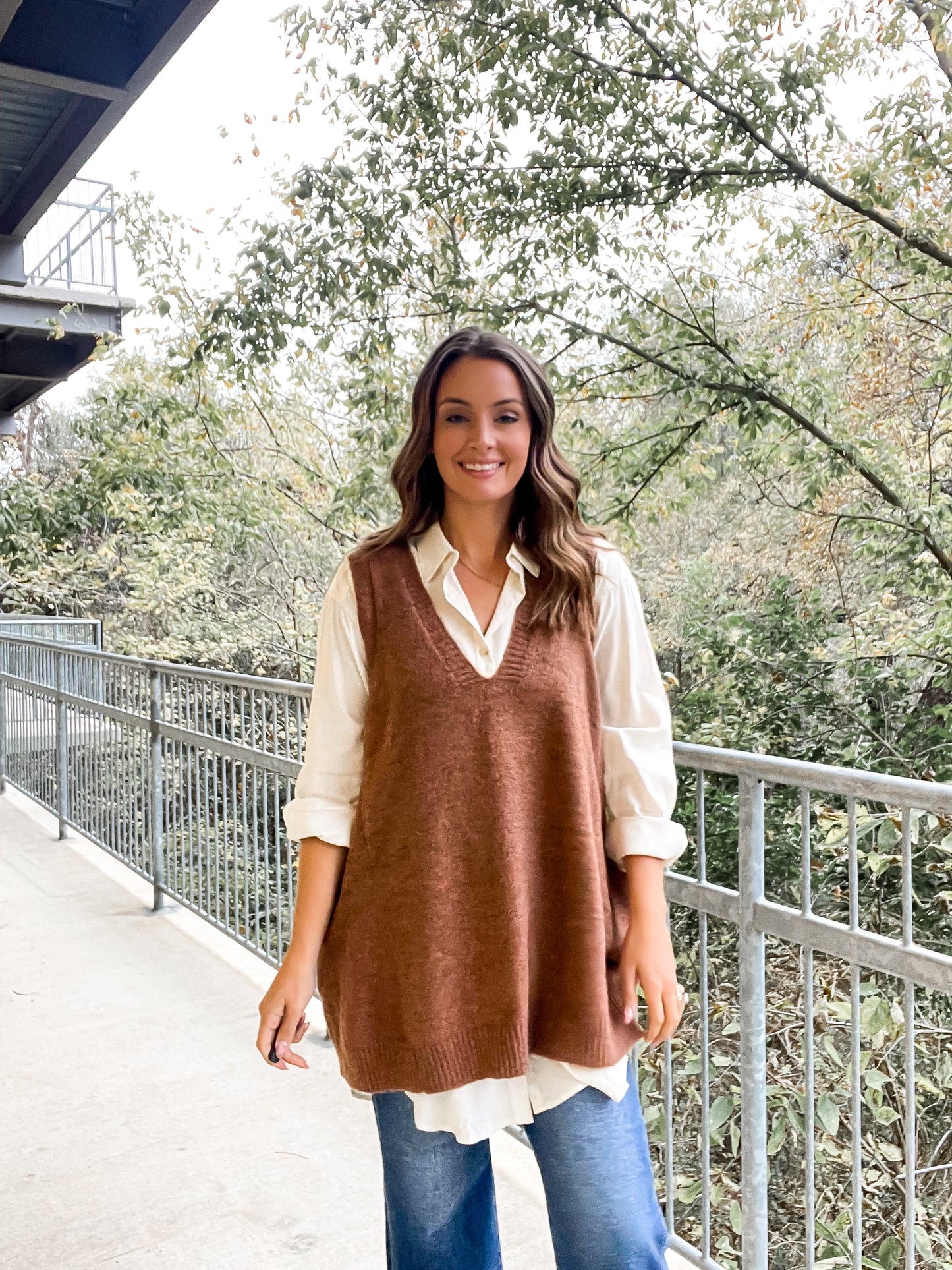 Ecru Cream Button Up