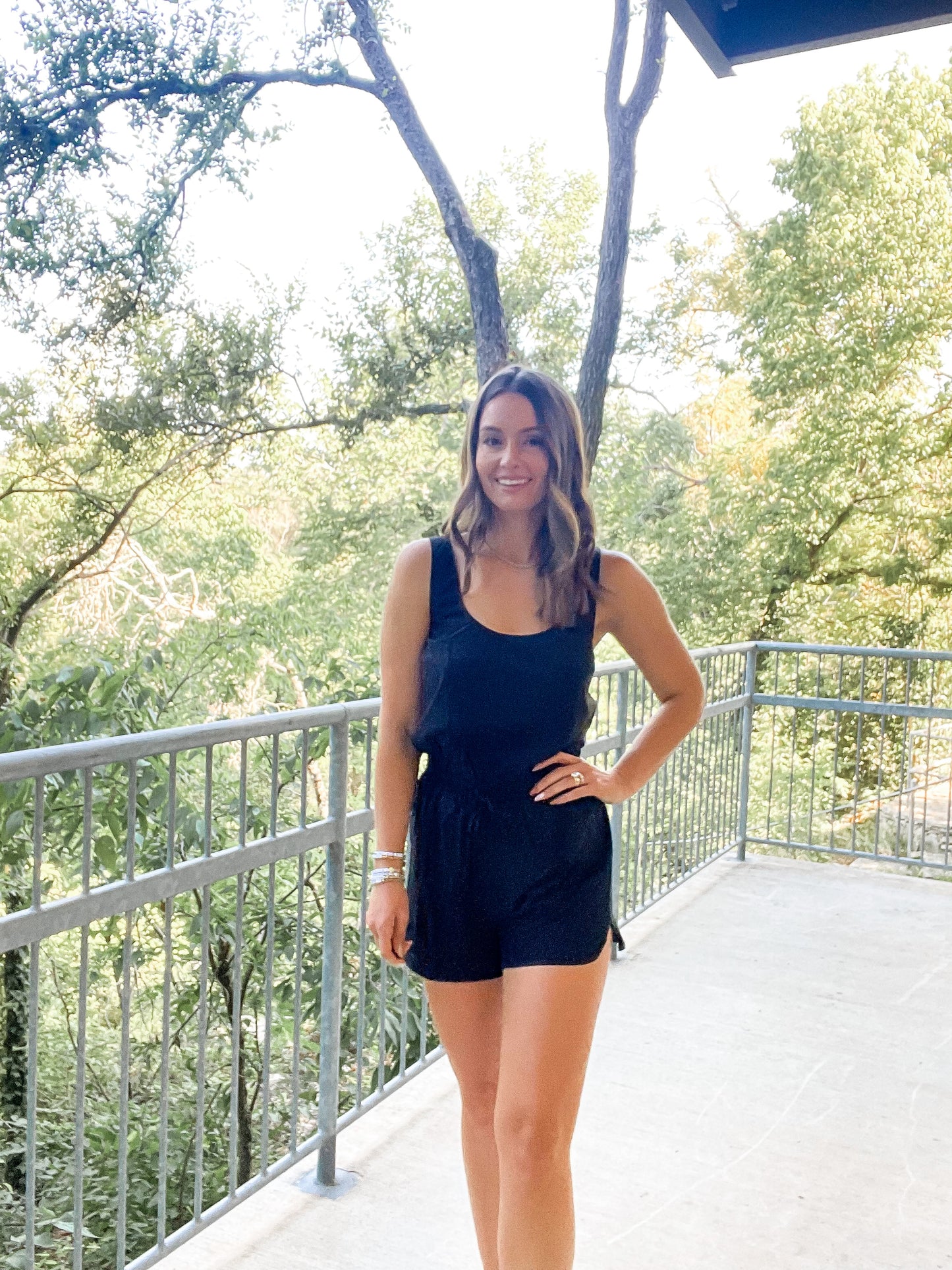 Athletic Romper - Black