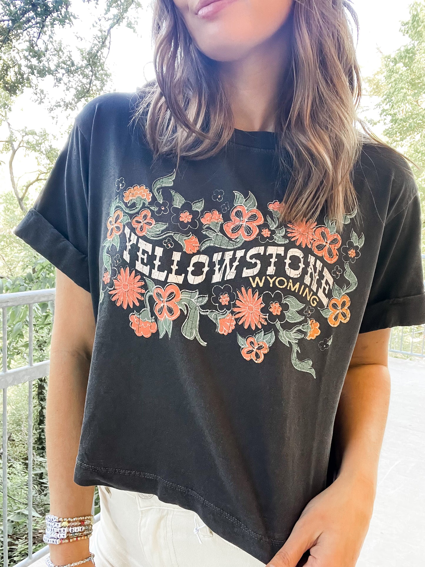 Yellowstone Floral Crop Tee