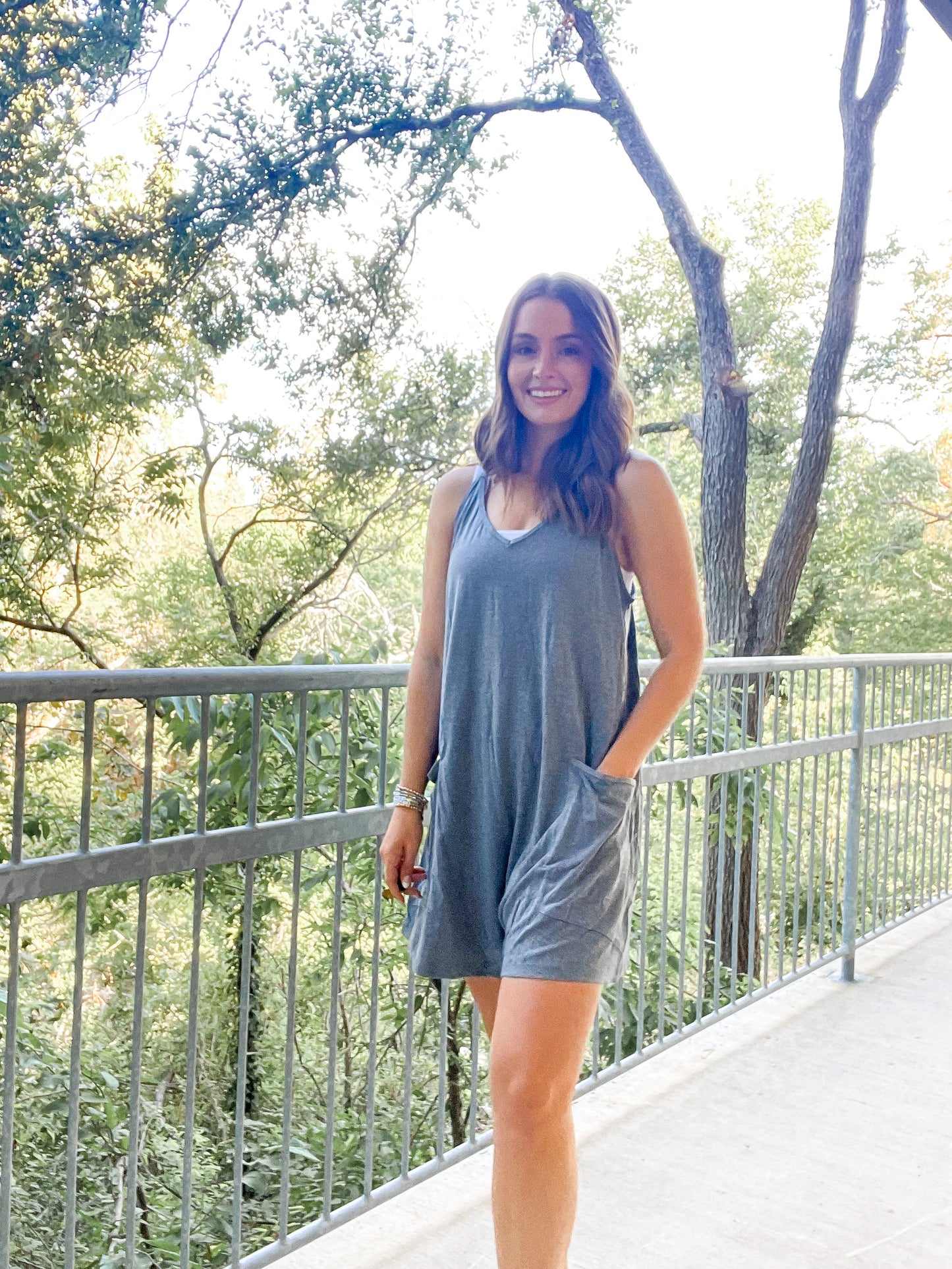 Active Romper - Charcoal