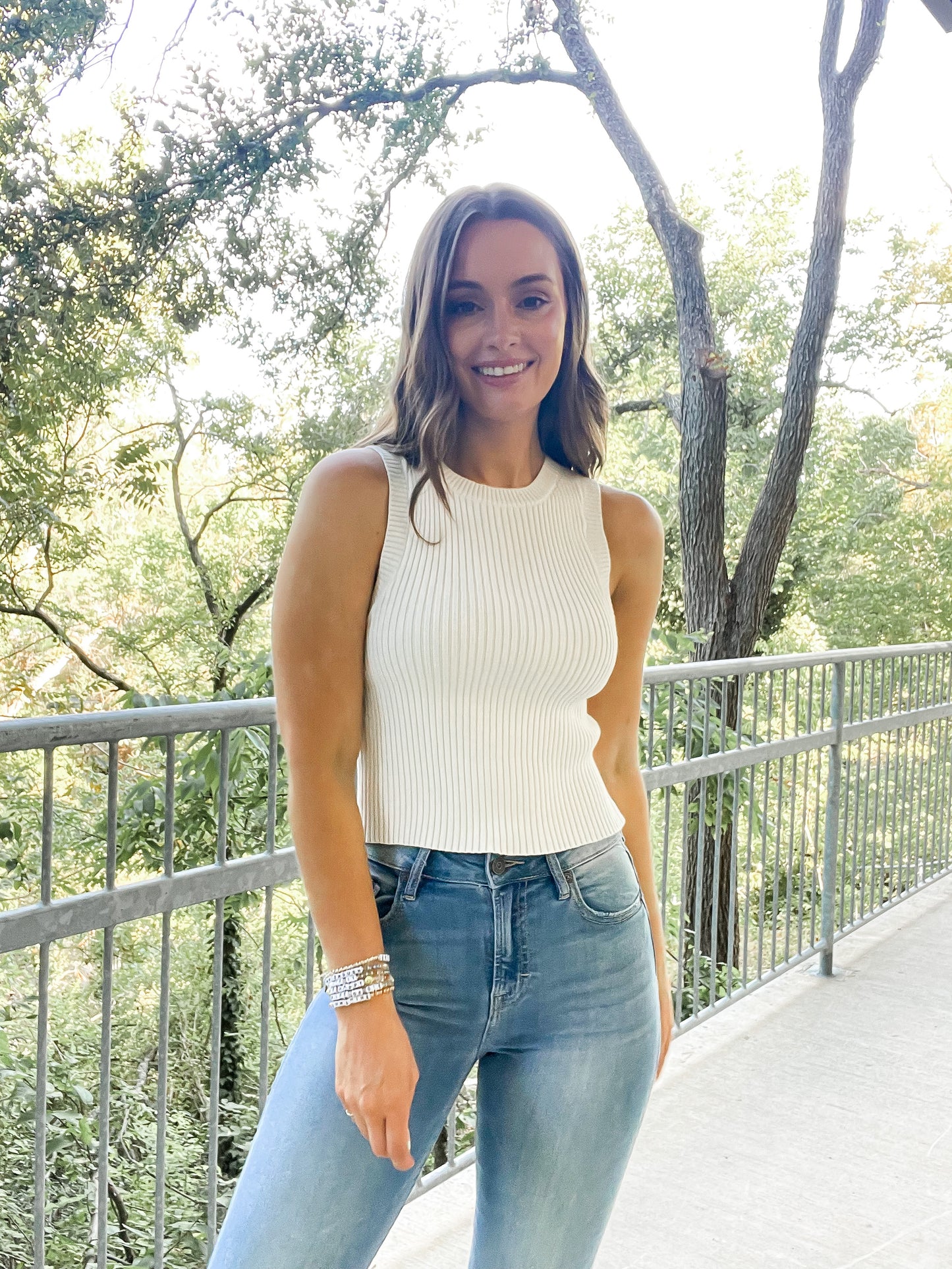 Knit Cream Tank