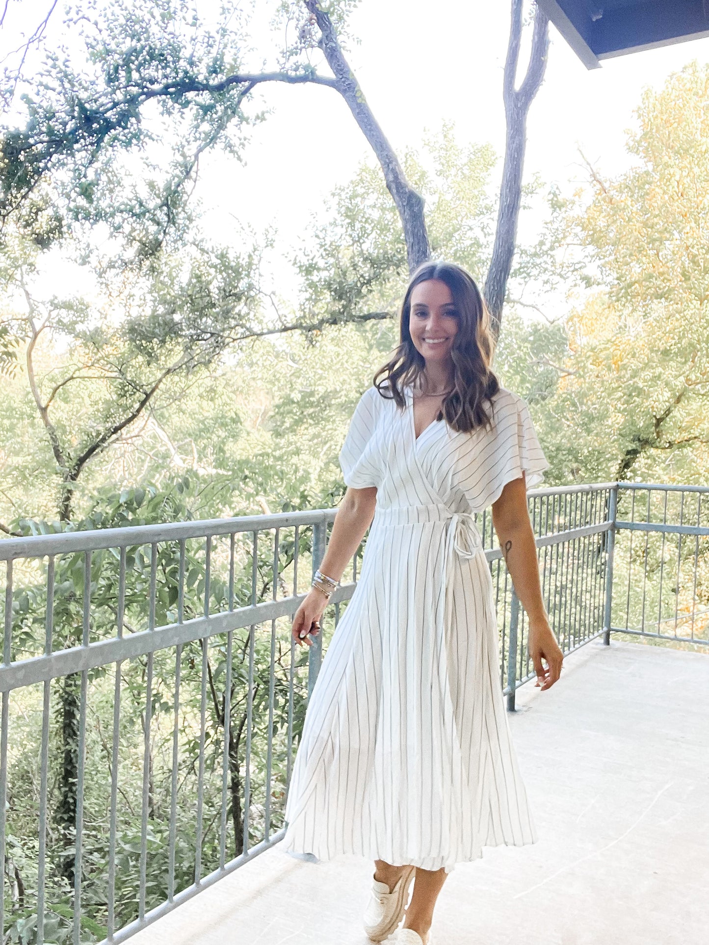 Pin Stripe Wrap Dress