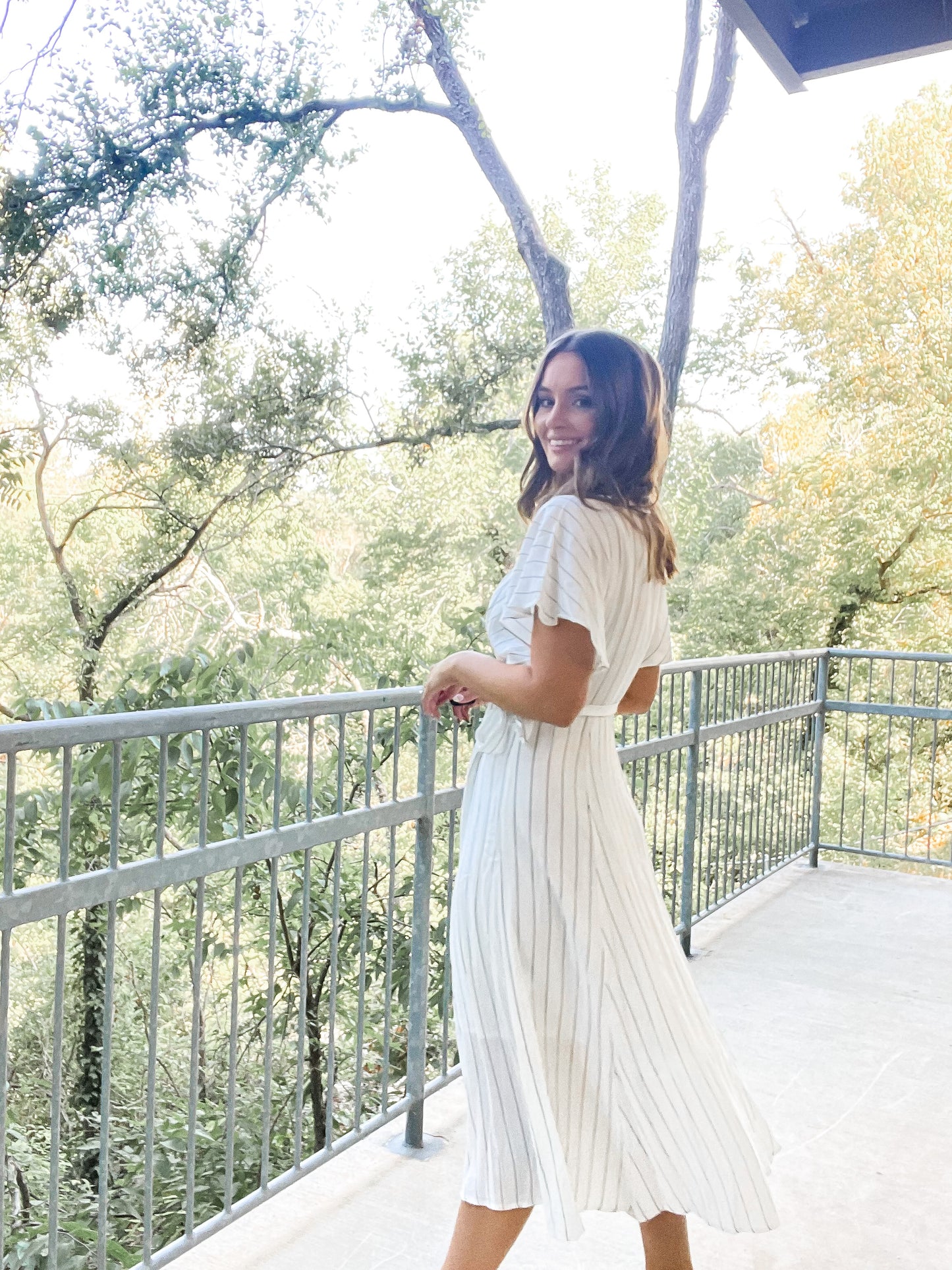 Pin Stripe Wrap Dress