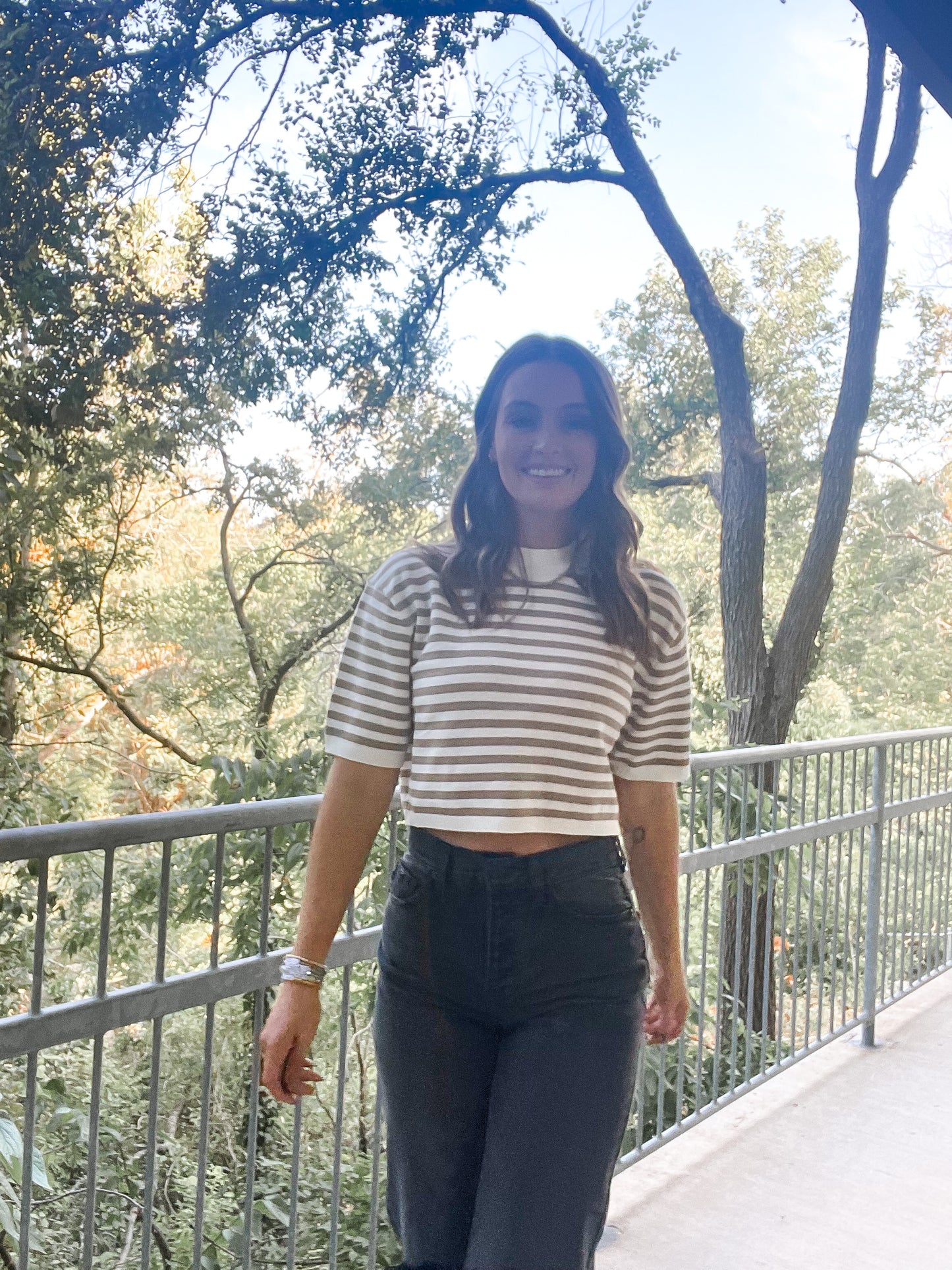 Stripe Crop Knit