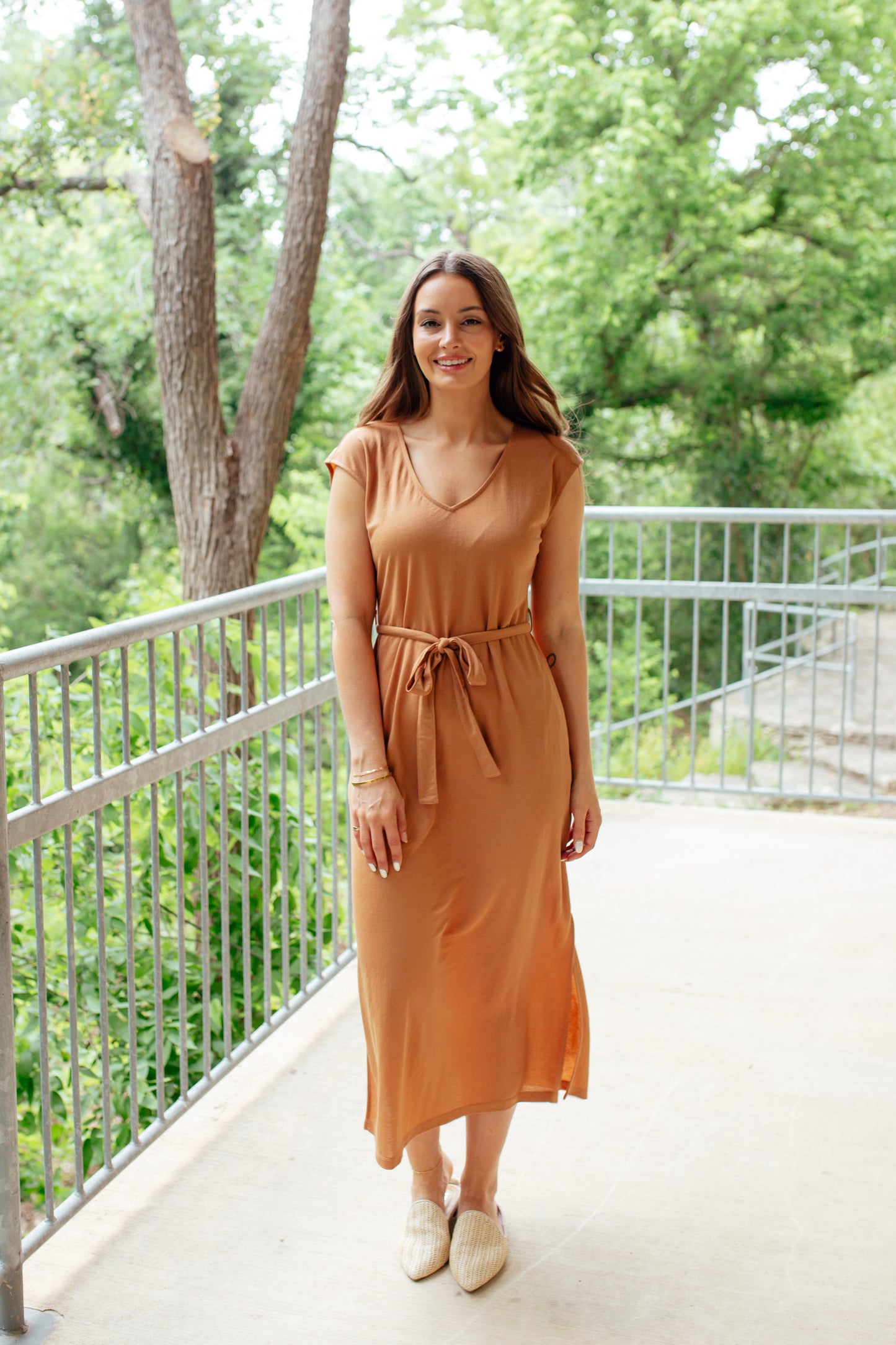 Camel Midi Dress