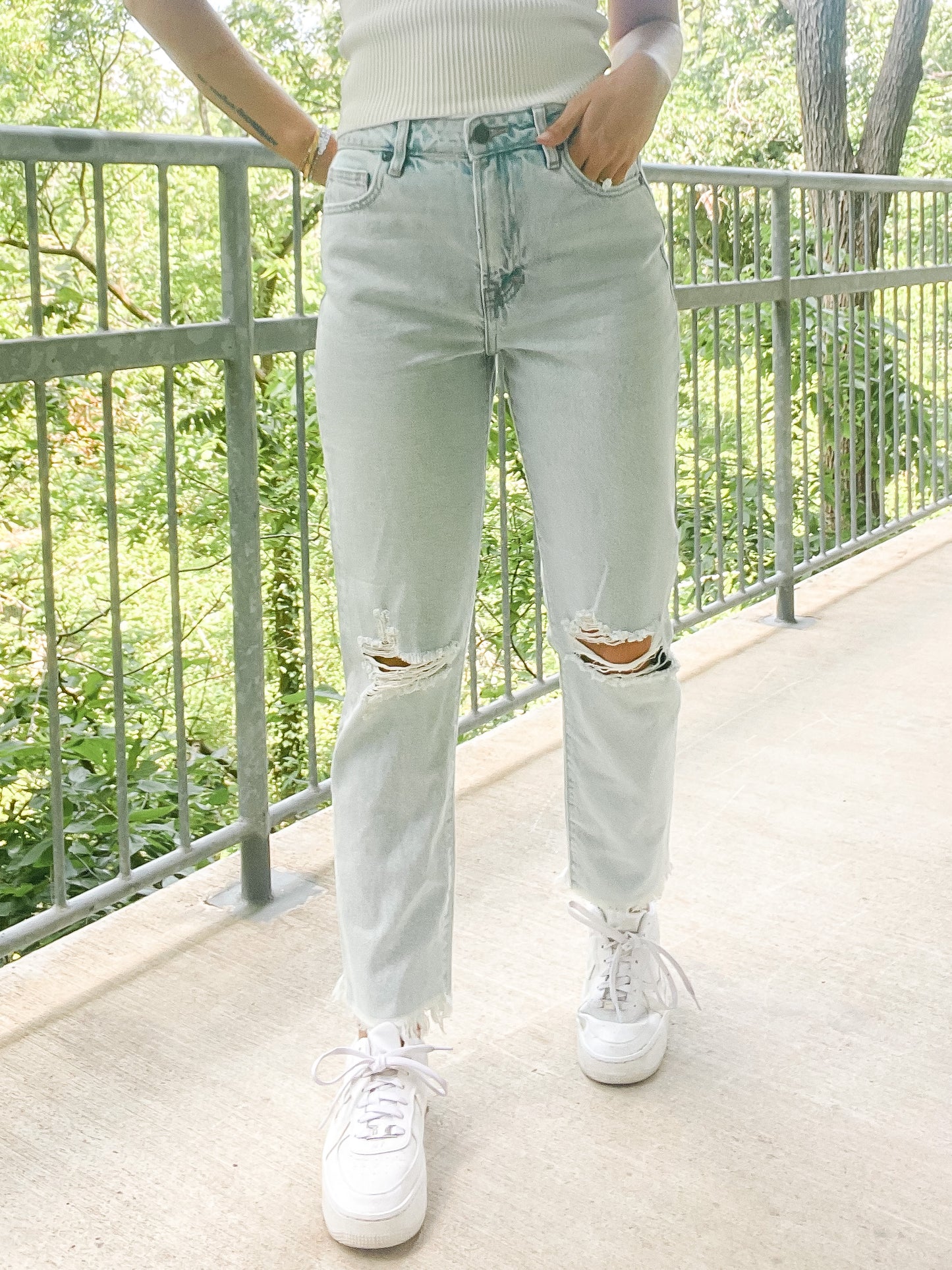 Tracy High Rise Cropped Straight