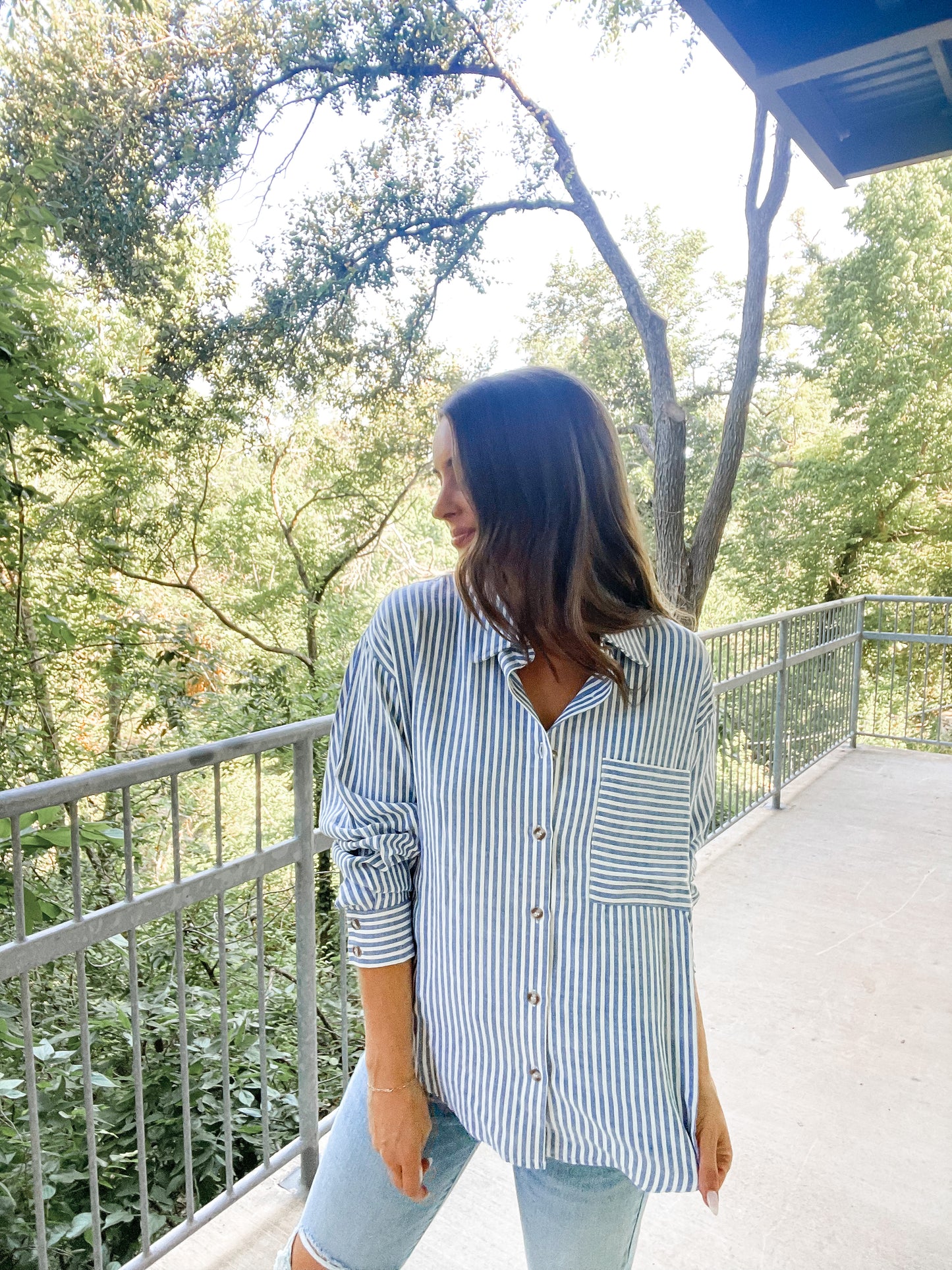 Pin Stripe Button Up