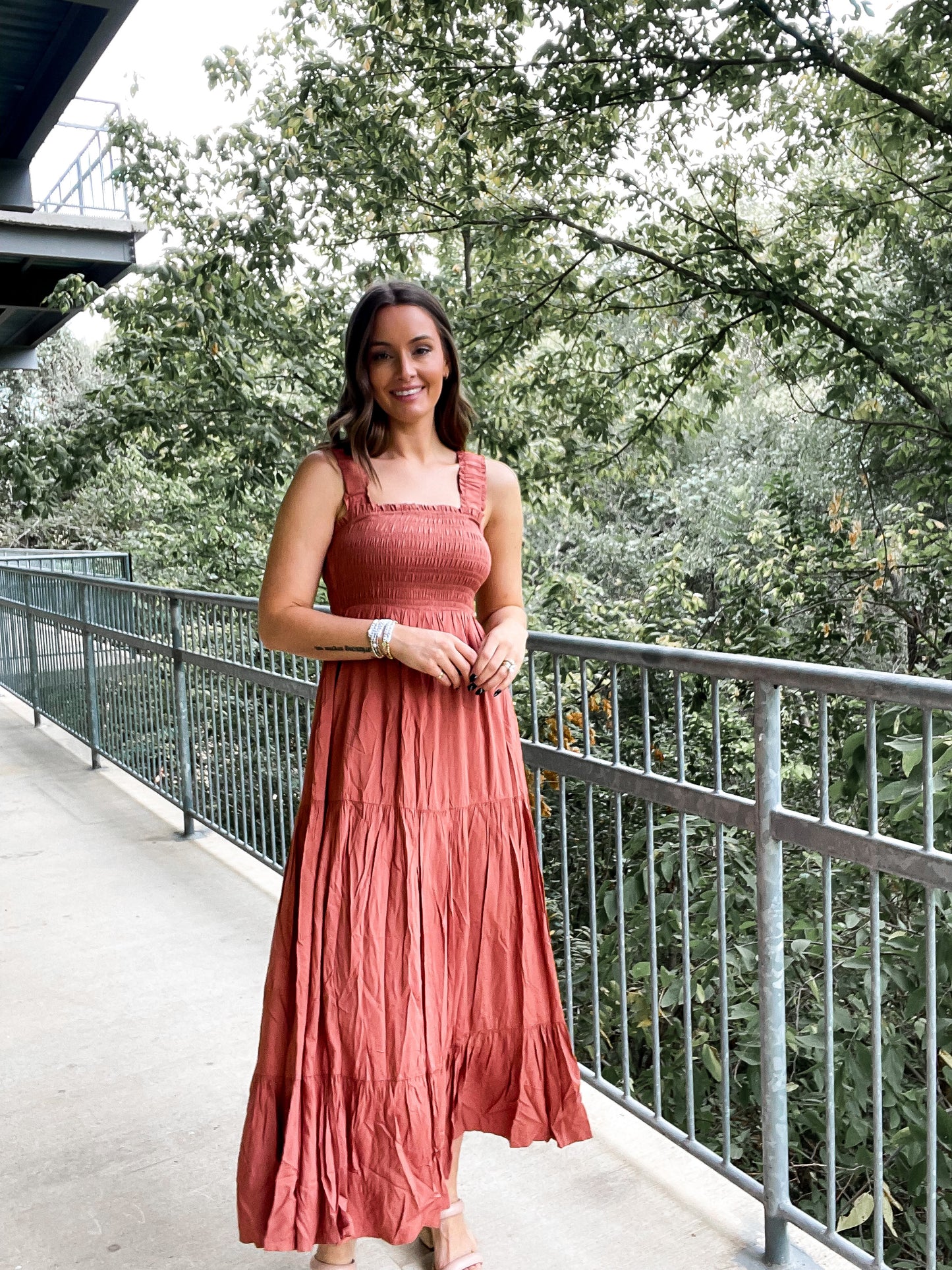 Ruffle Strap Maxi Dress
