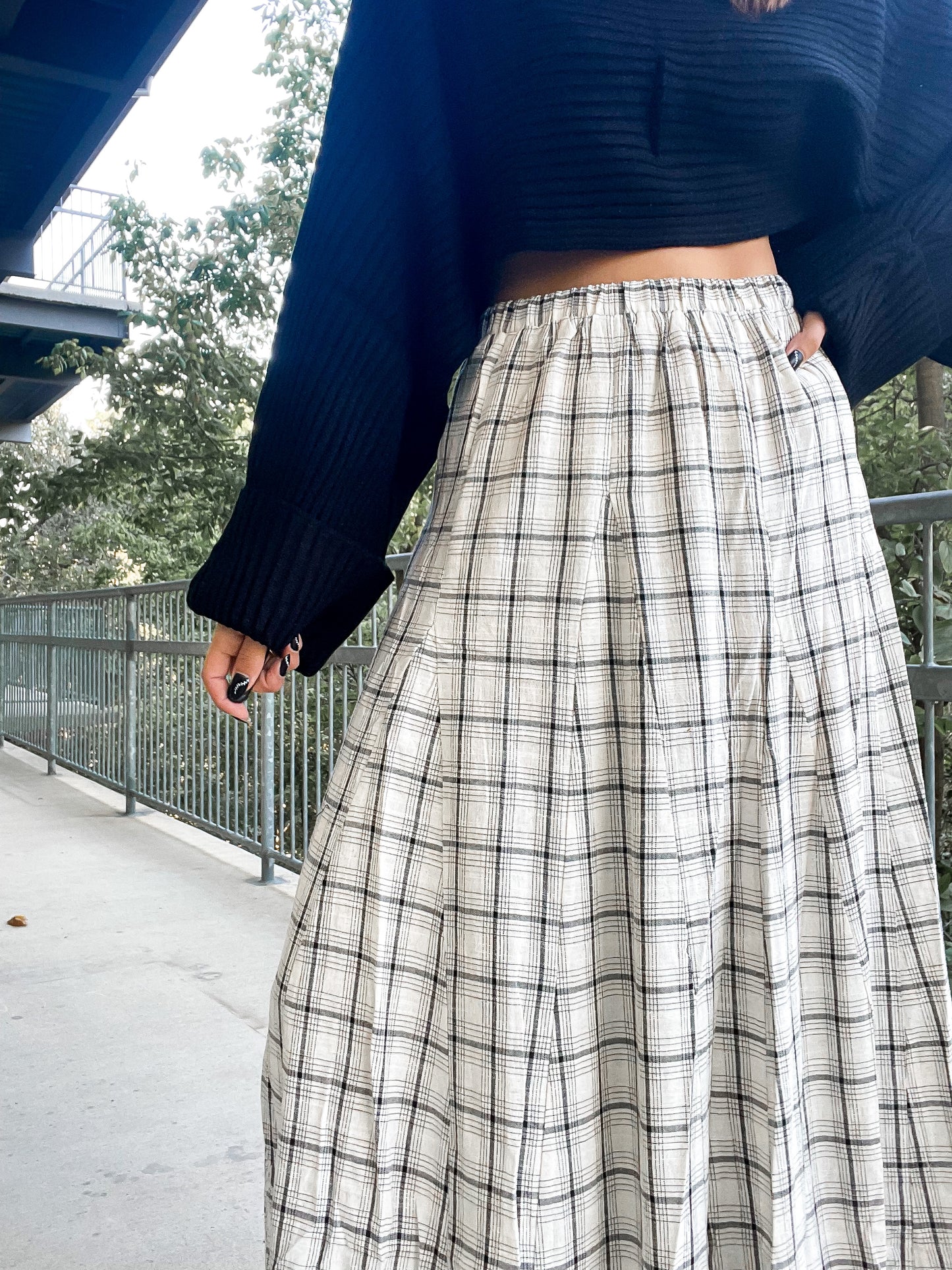 Flannel Maxi Skirt