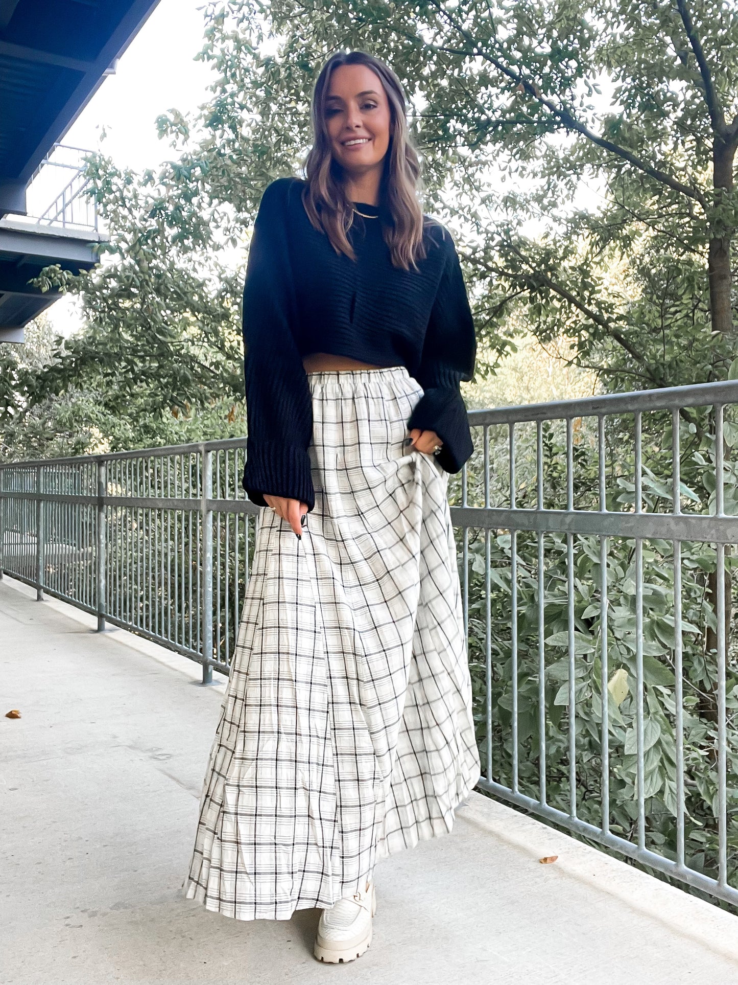 Flannel Maxi Skirt