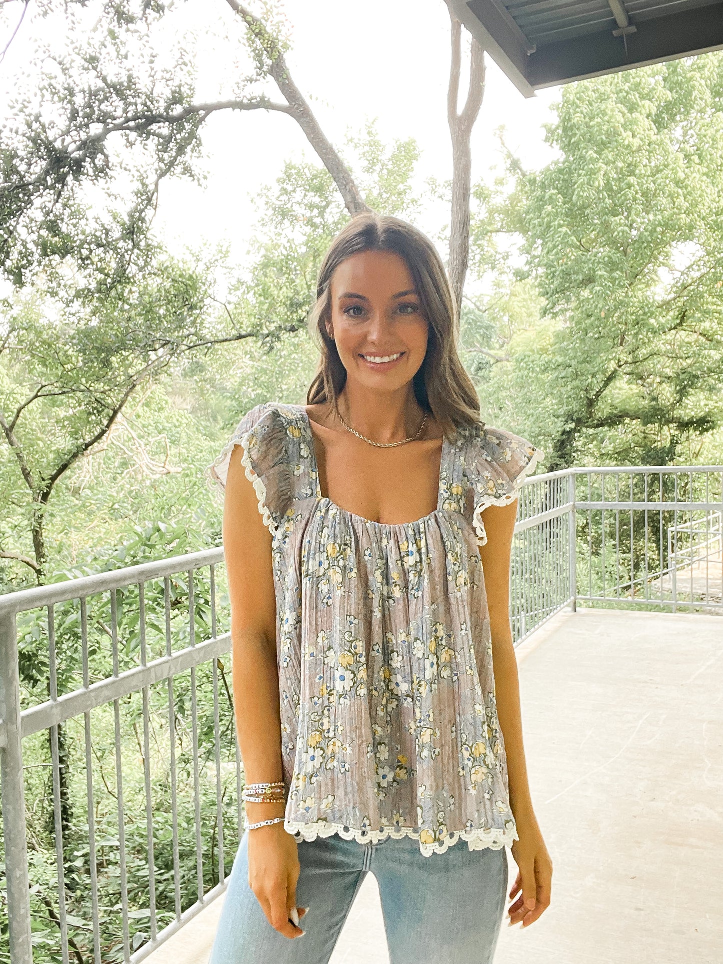 Floral Lilac Blouse
