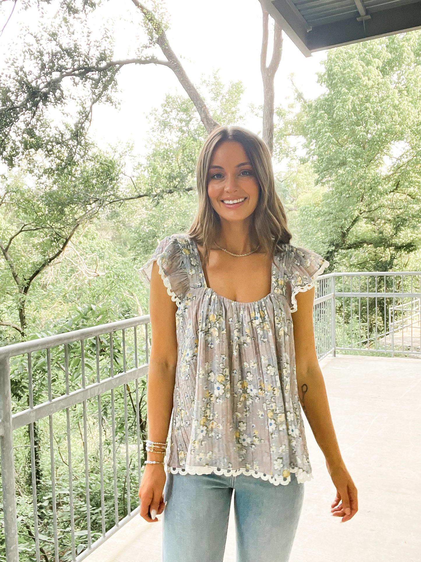 Floral Lilac Blouse