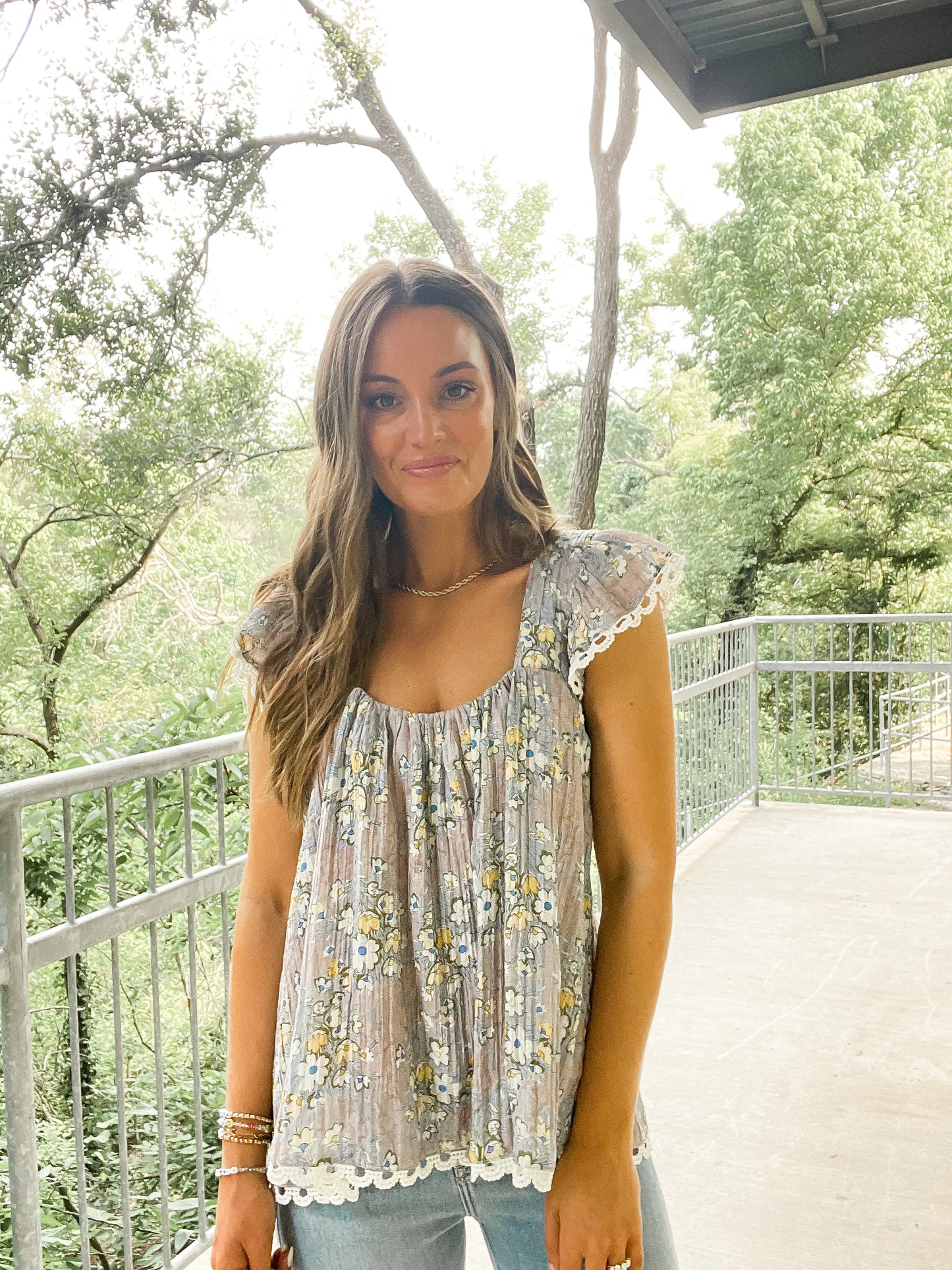 Floral Lilac Blouse