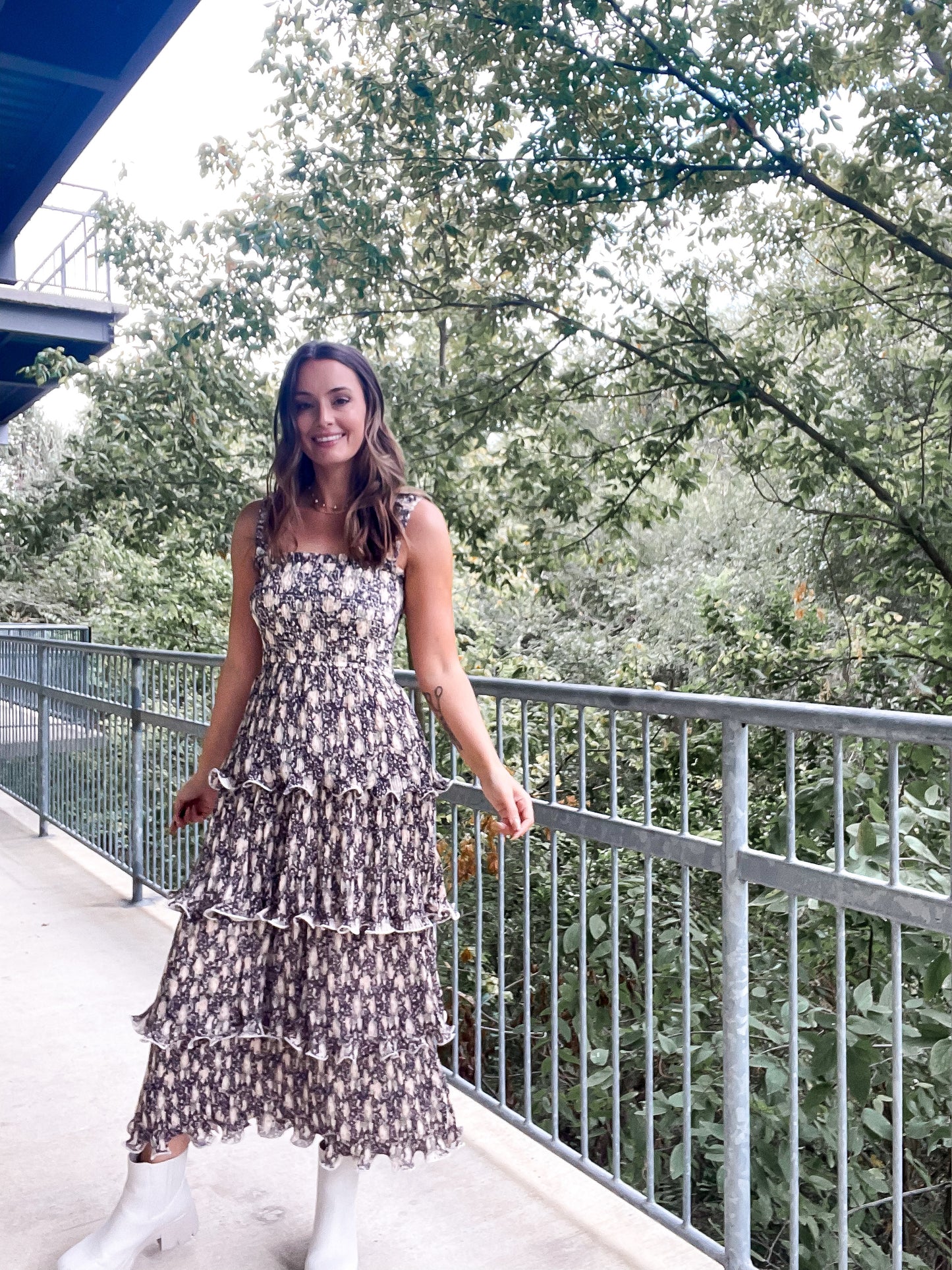 Ruffle Floral Dress