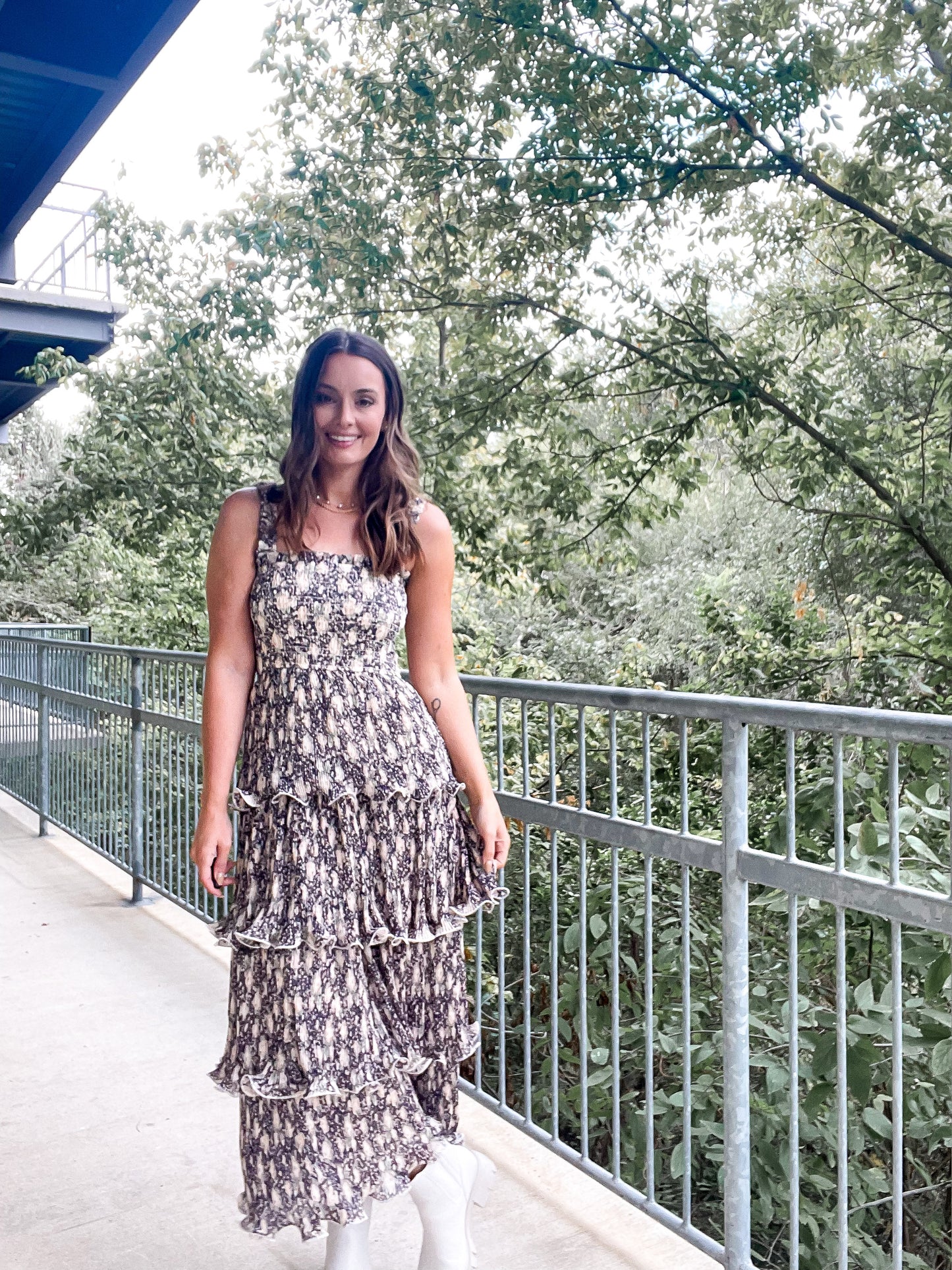 Ruffle Floral Dress