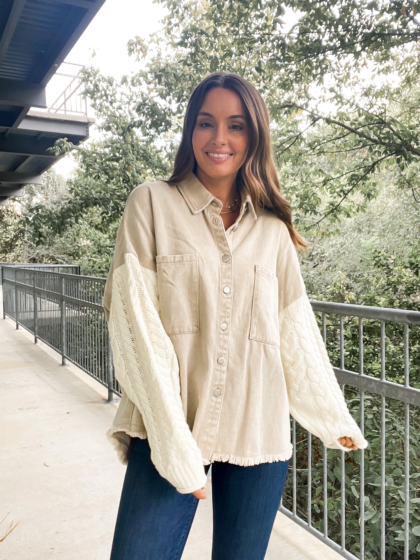 Knit Sleeve Shacket