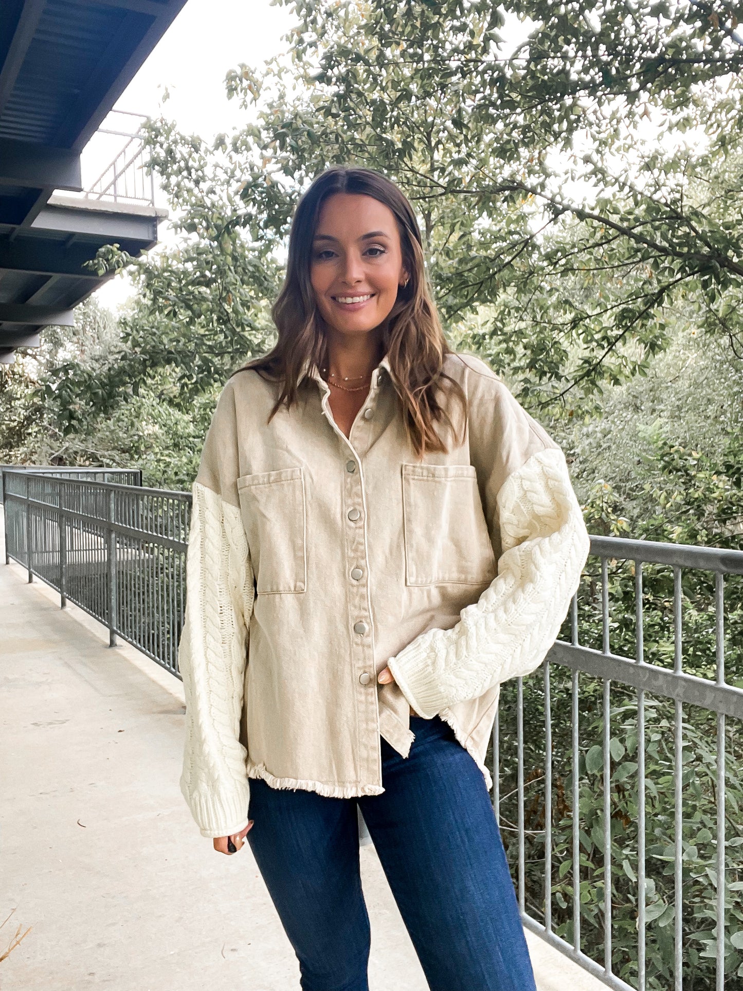 Knit Sleeve Shacket