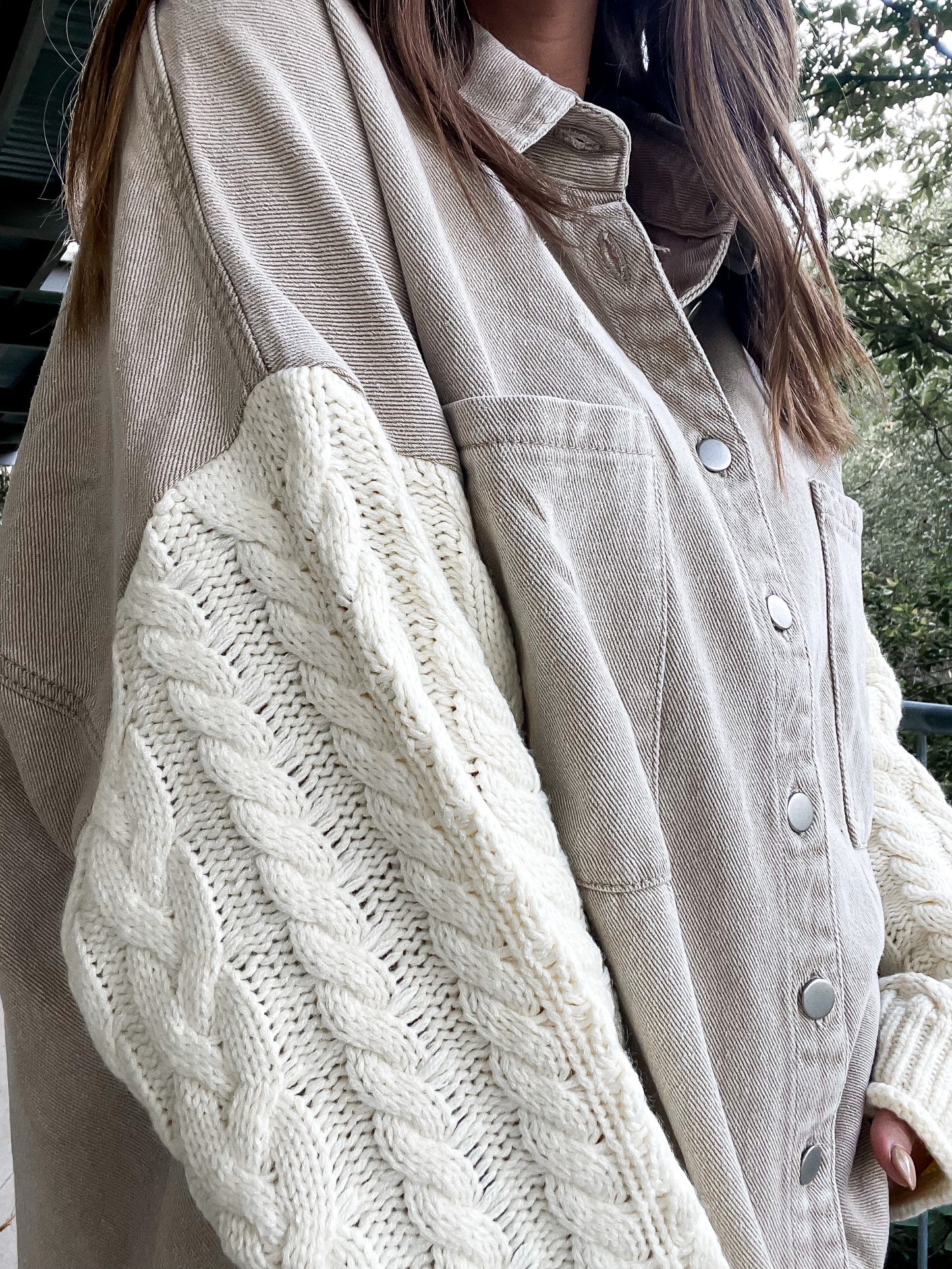Knit Sleeve Shacket