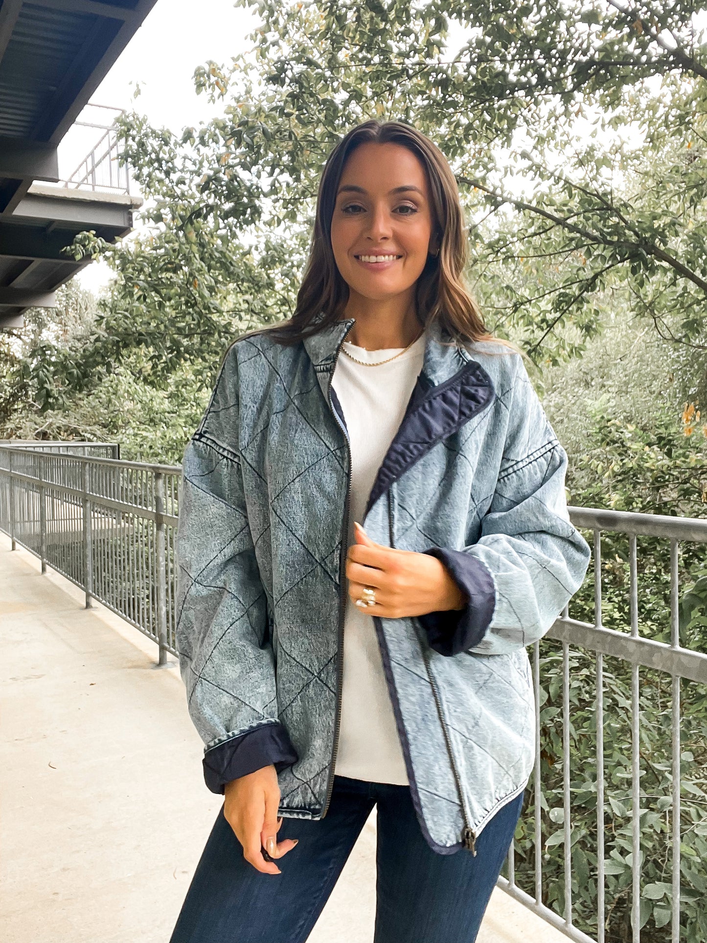 Quilted Denim Jacket