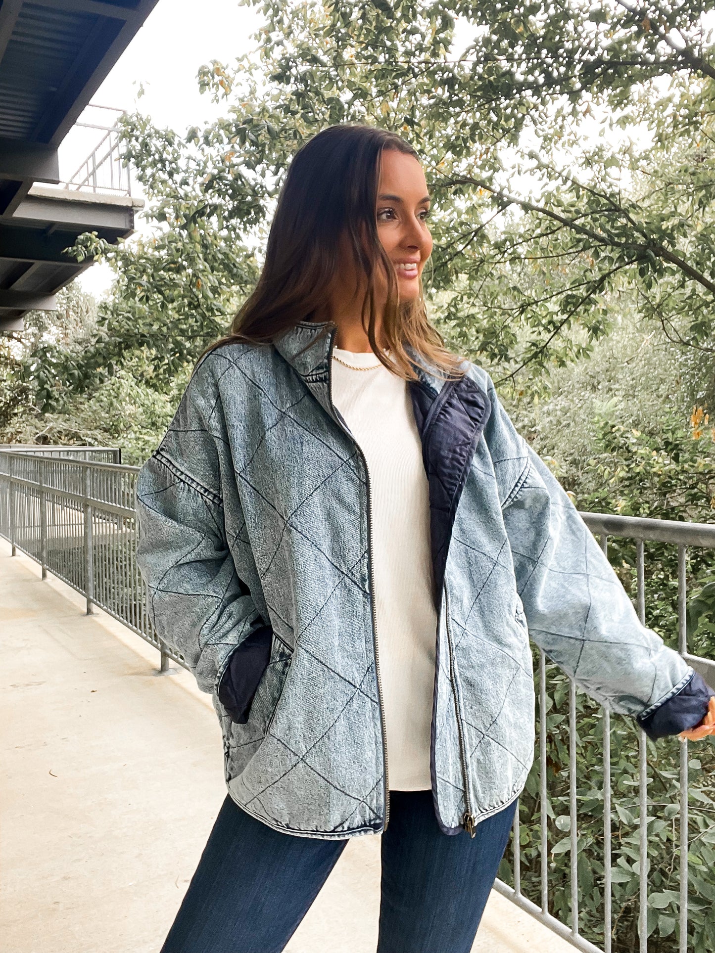 Quilted Denim Jacket