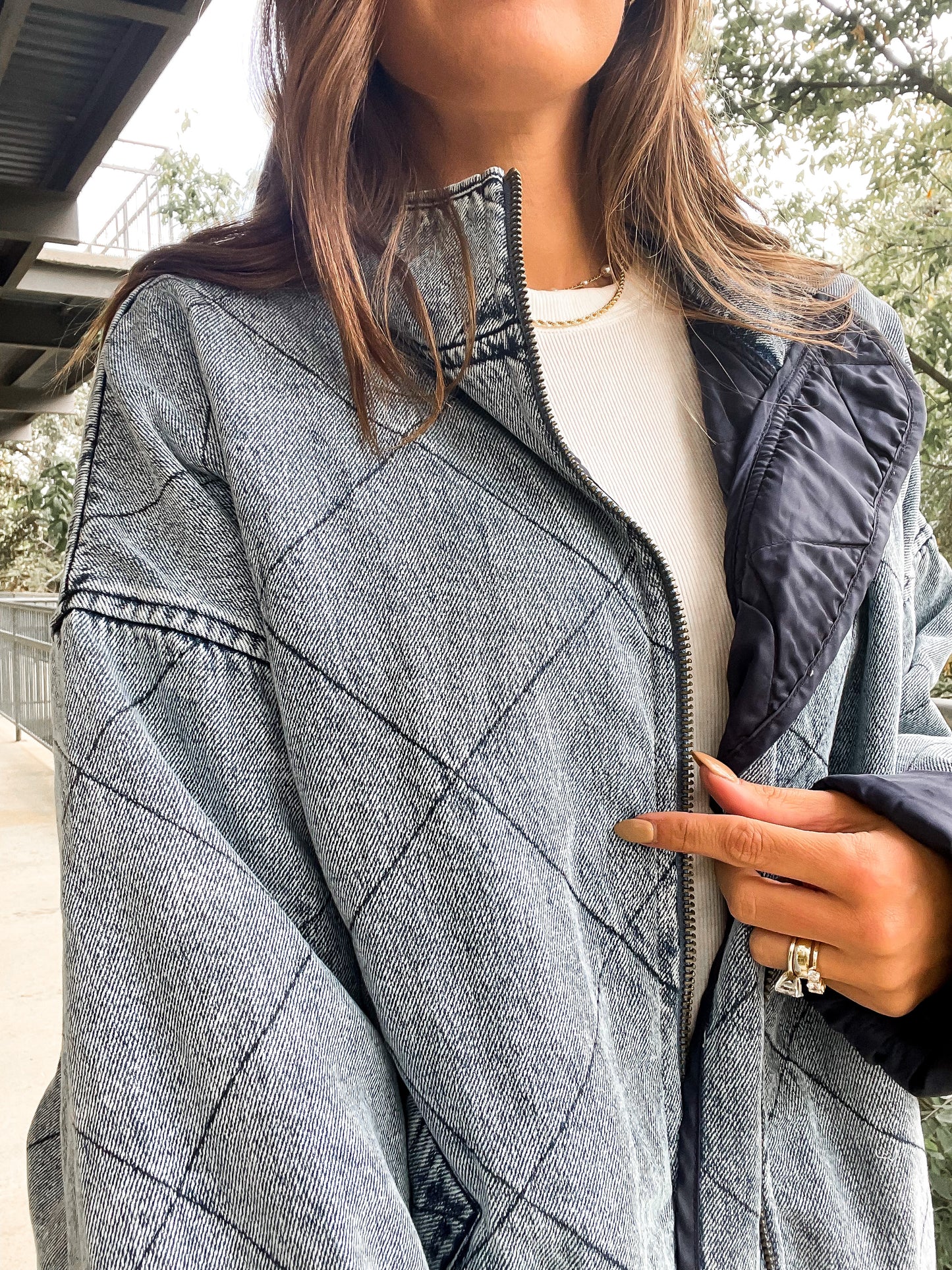 Quilted Denim Jacket