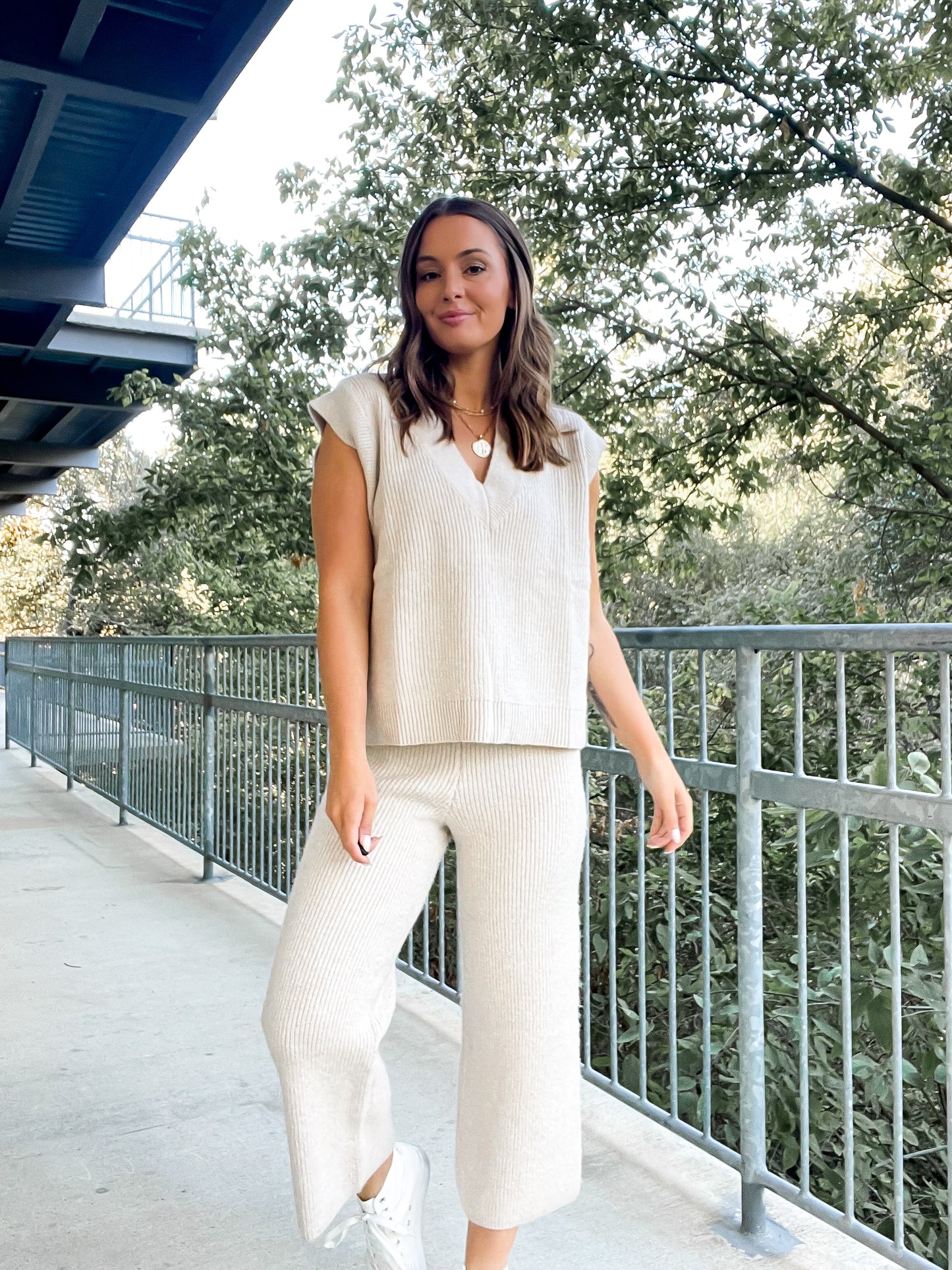 V-Neck Sweater Set