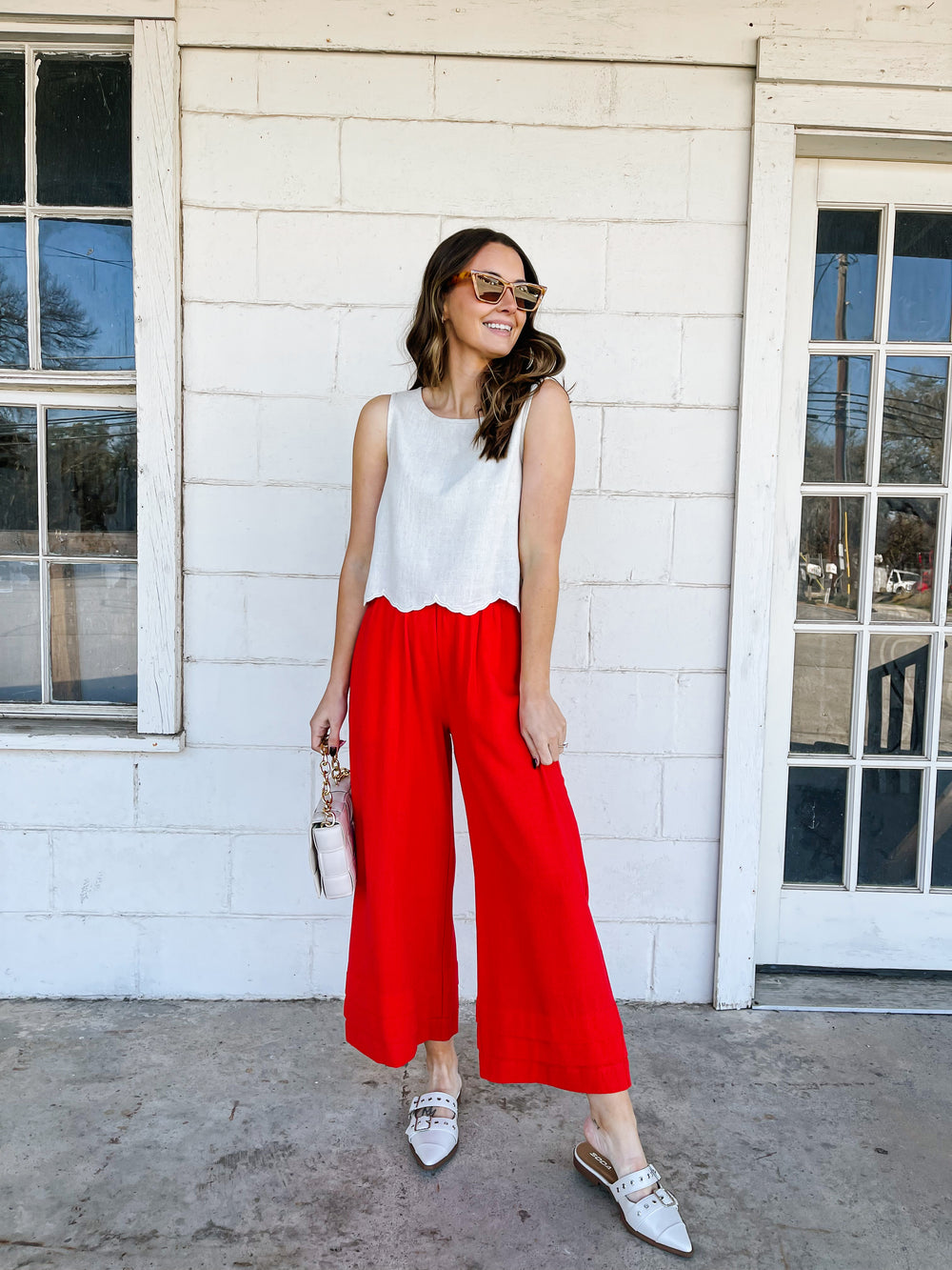 Cropped Linen Pants
