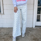 Floral Print Denim