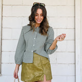 Peter Pan Button Blouse