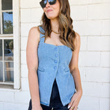 Denim Tailored Vest