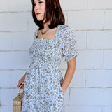 Soft Floral Midi Dress