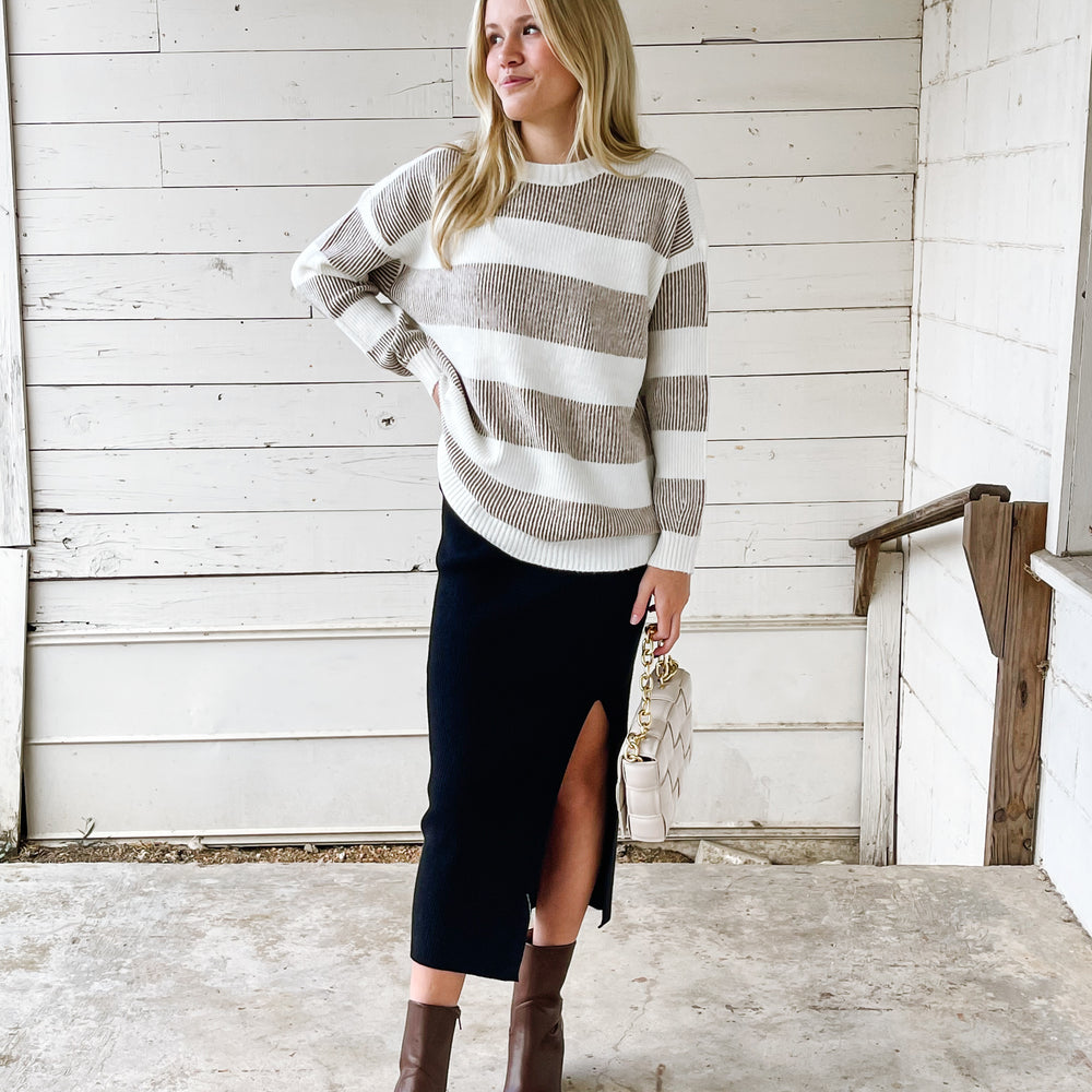 
                      
                        Mocha Drop Sleeve Sweater
                      
                    