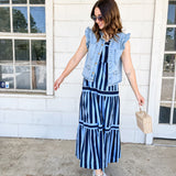 The Blues Striped Maxi Dress