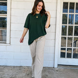 Solid Oversized Tee - Hunter Green