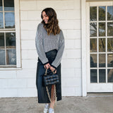 Cade Faux Leather Black Skirt