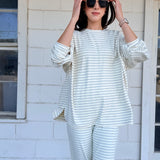 Fleece Stripe Blue Set