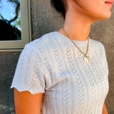 Pointelle Knitted Top