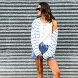 Our Favorite Cardigan - Blue Stripe