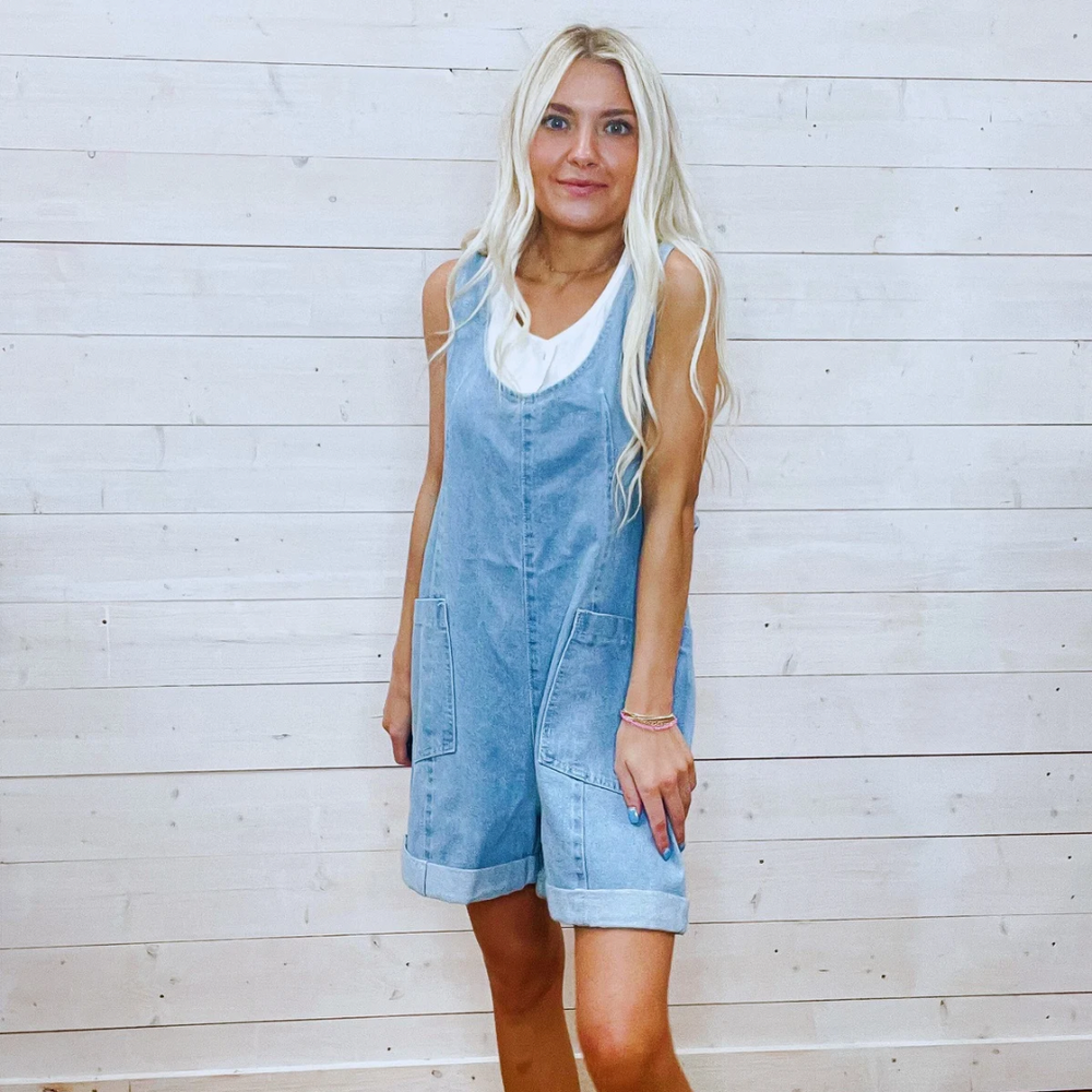 
                      
                        Denim Romper
                      
                    