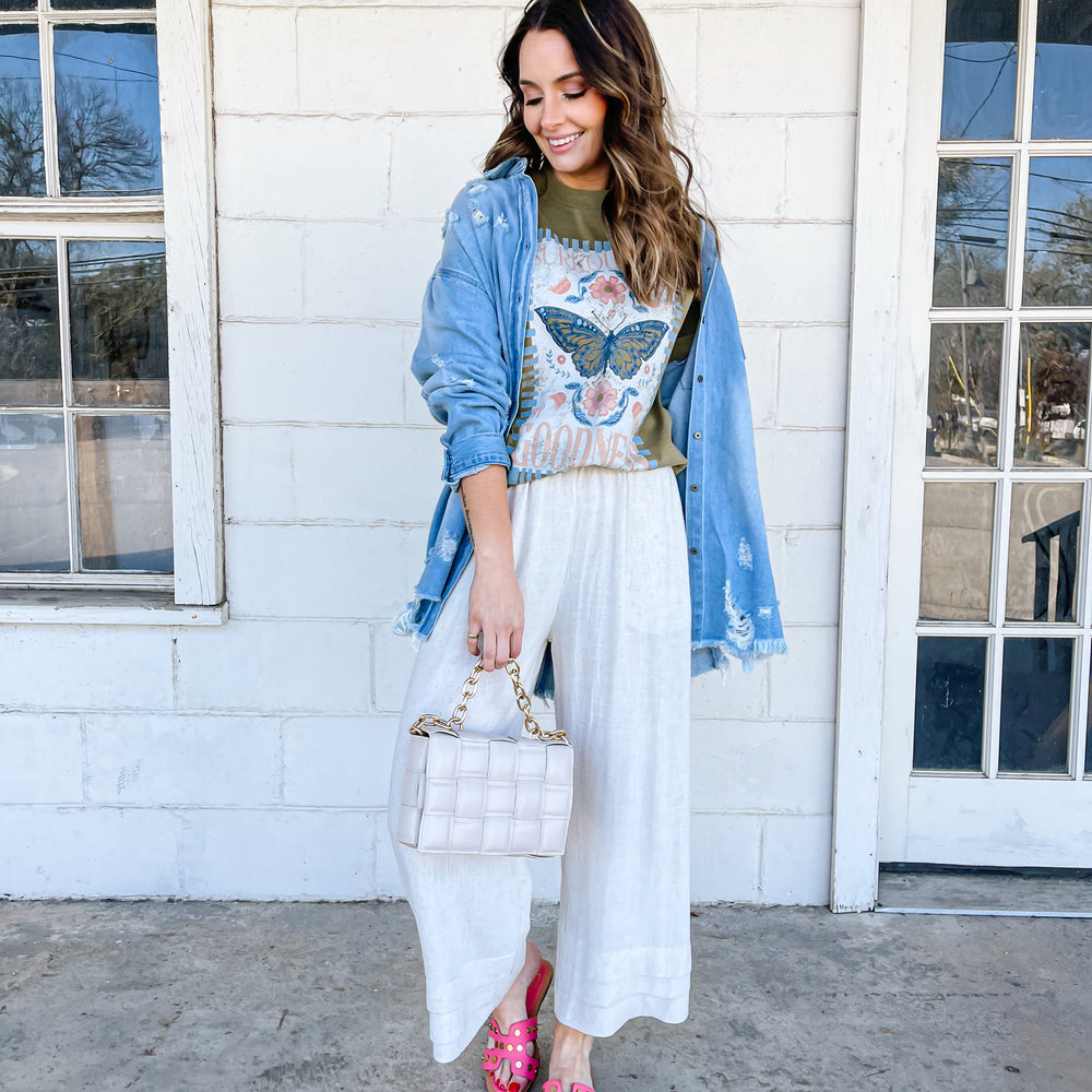 Cropped Linen Pants