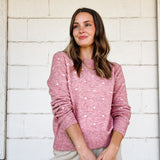 Dot Knit Blush Sweater