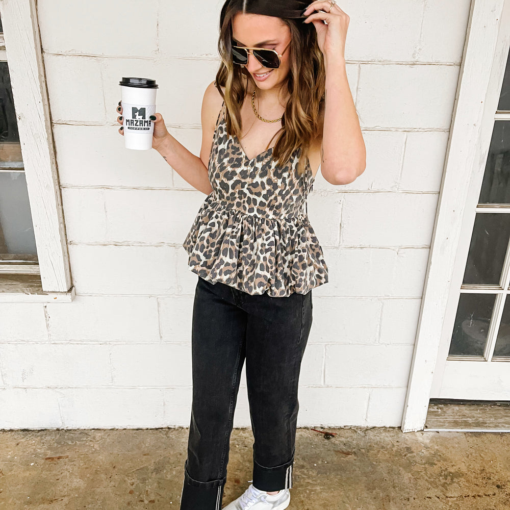 
                      
                        Leopard Ballon Blouse
                      
                    