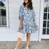Floral Collard Mini Dress
