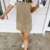 Denim Taupe Mini Dress